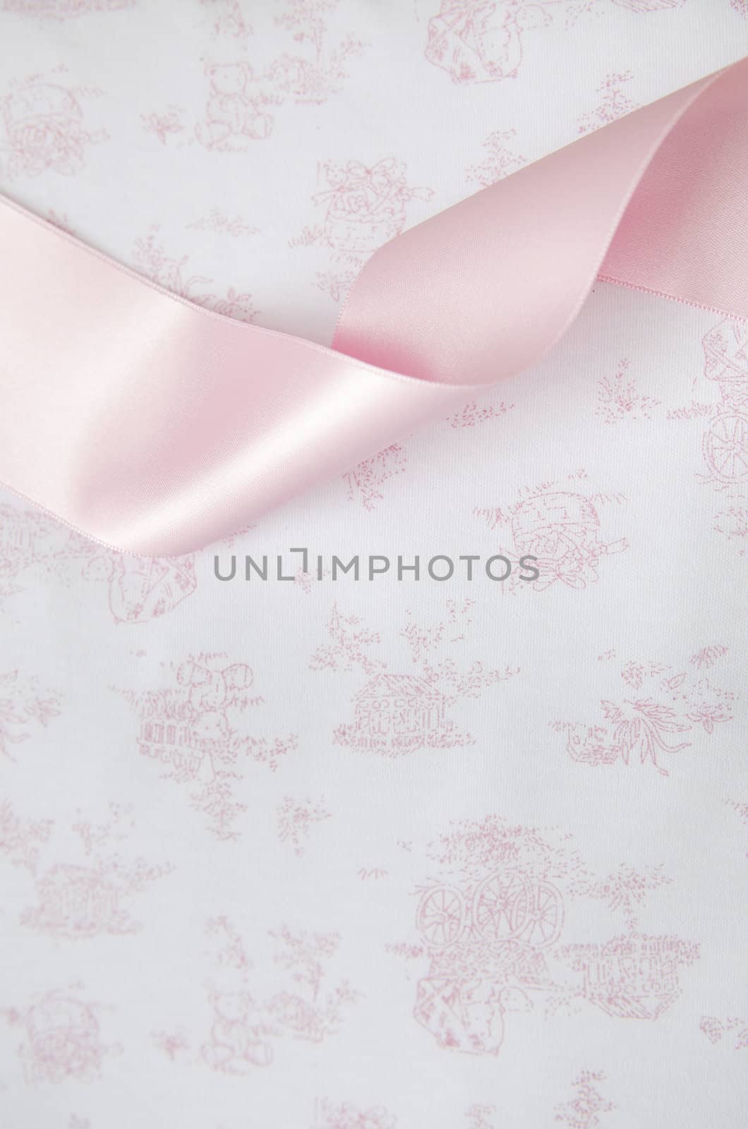 pink lace and printed textile detail