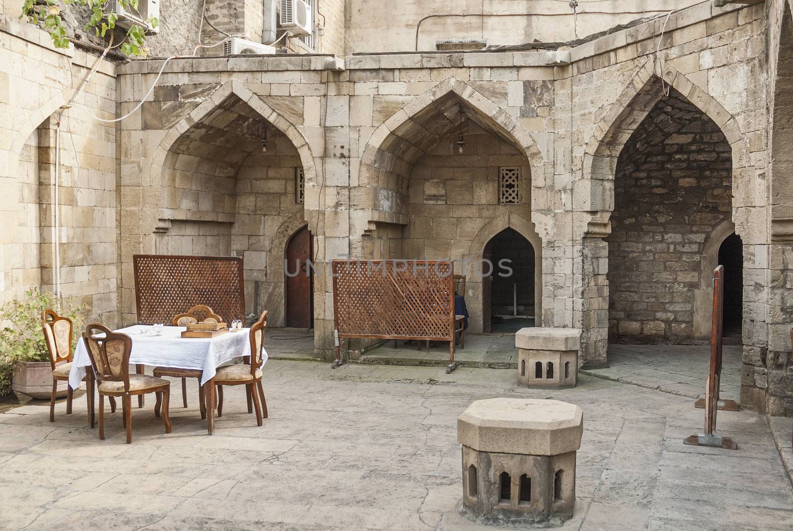 architecture in baku azerbaijan caravanserai restaurant