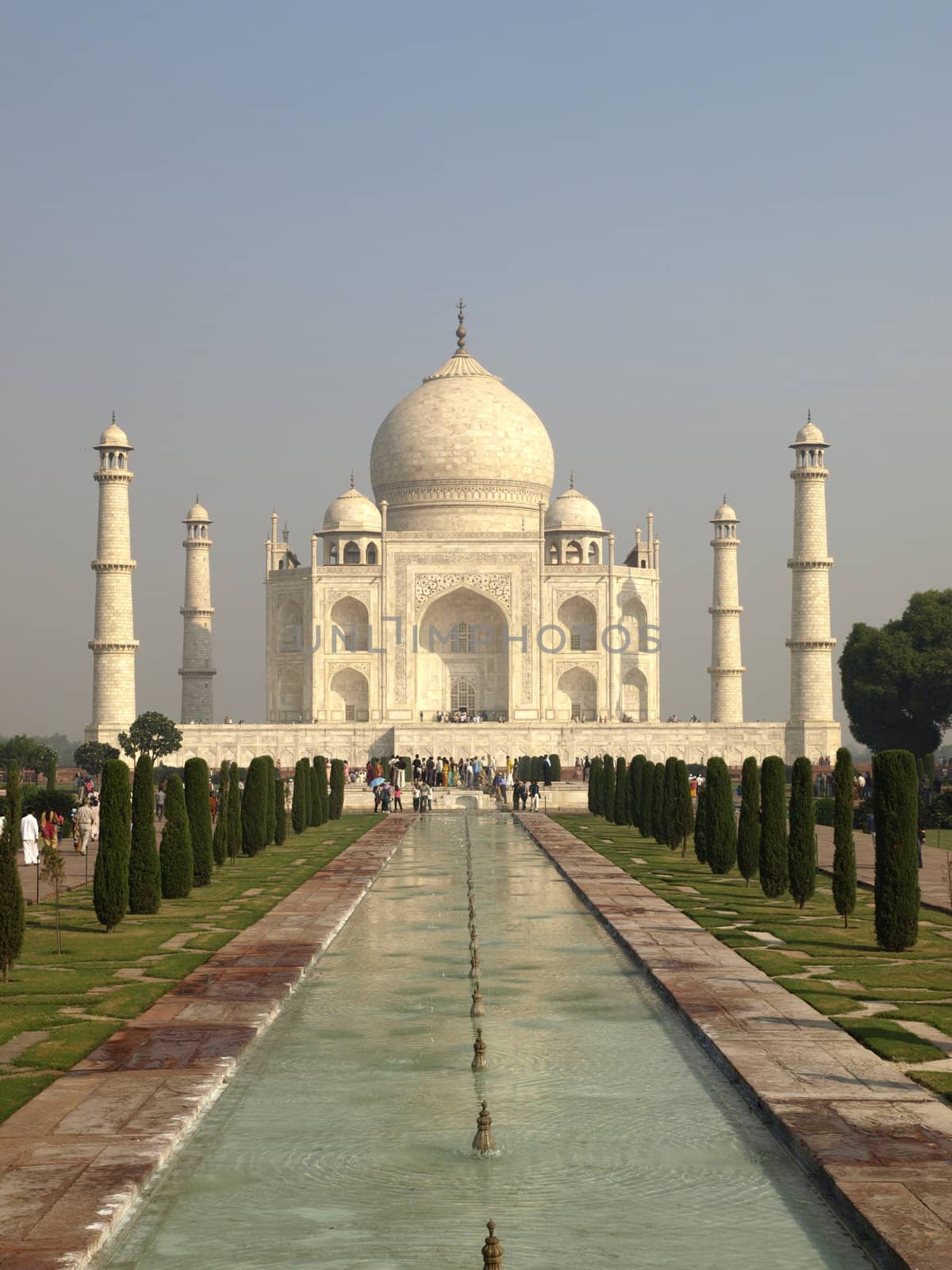 Beautiful white marble of Taj Mahal