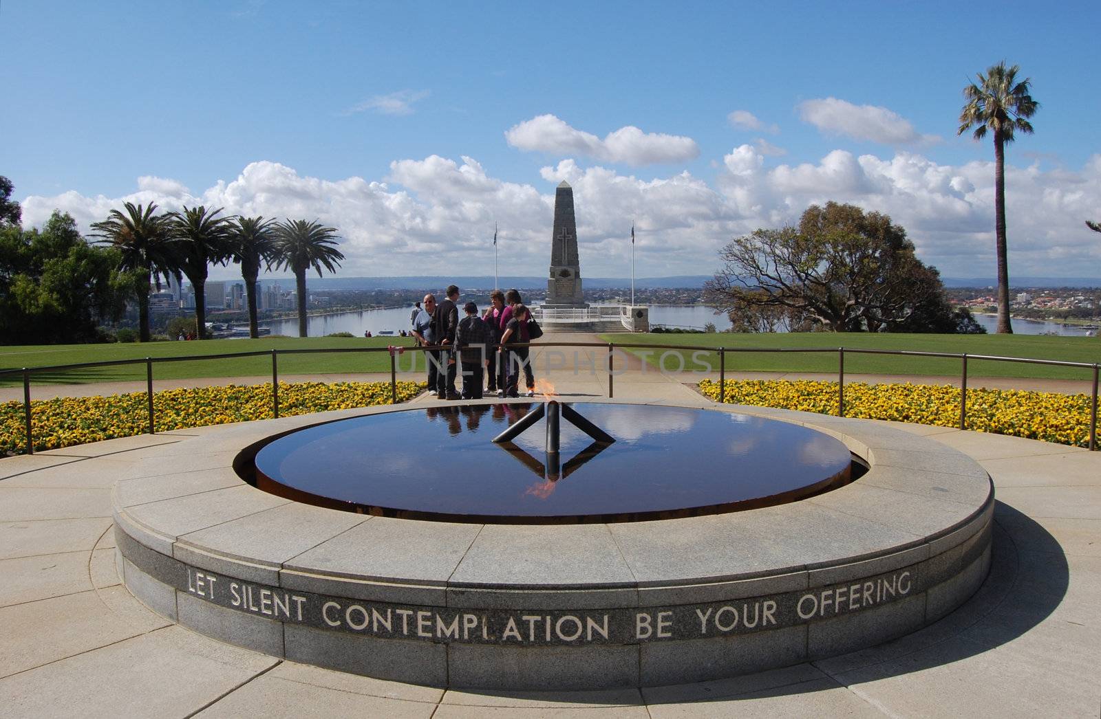 ANZAC war memorial in Kings Park, Perth, Western Australia