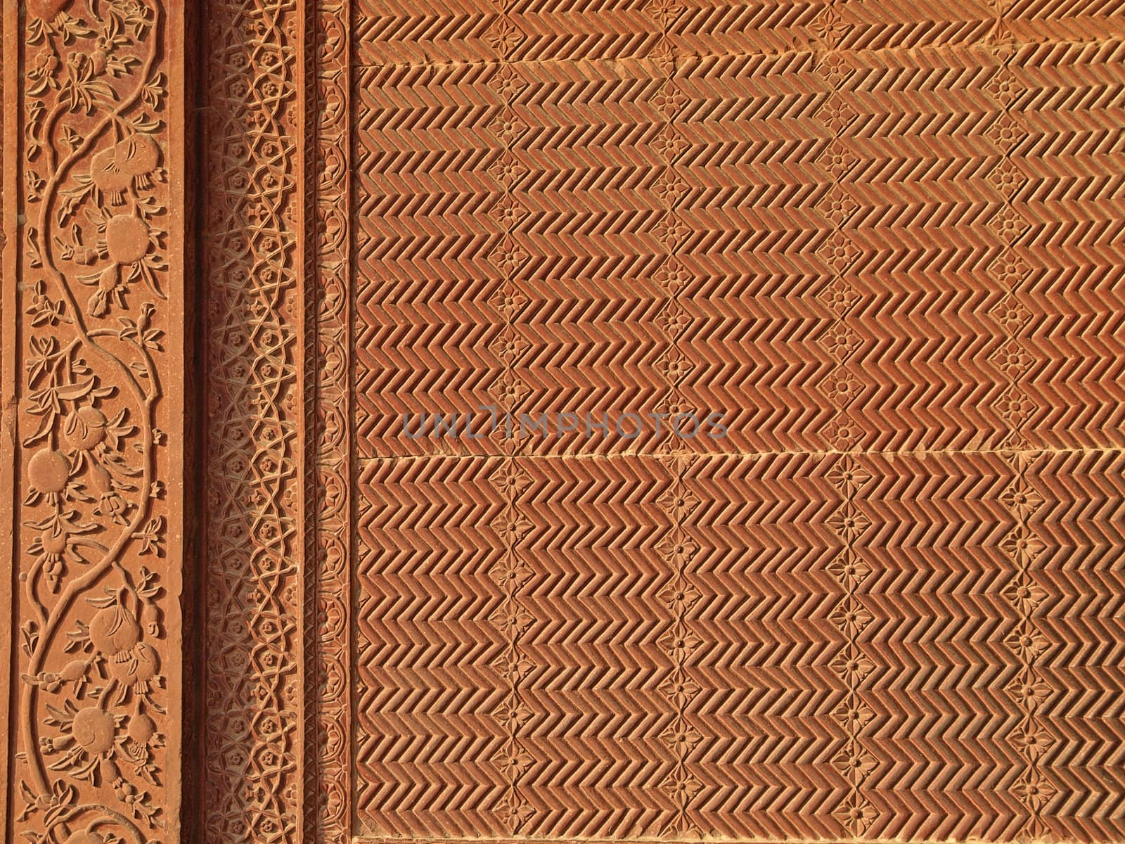 Details of sandstone carving at Fatehpur Sikri, Agra, Uttar Pradesh, India