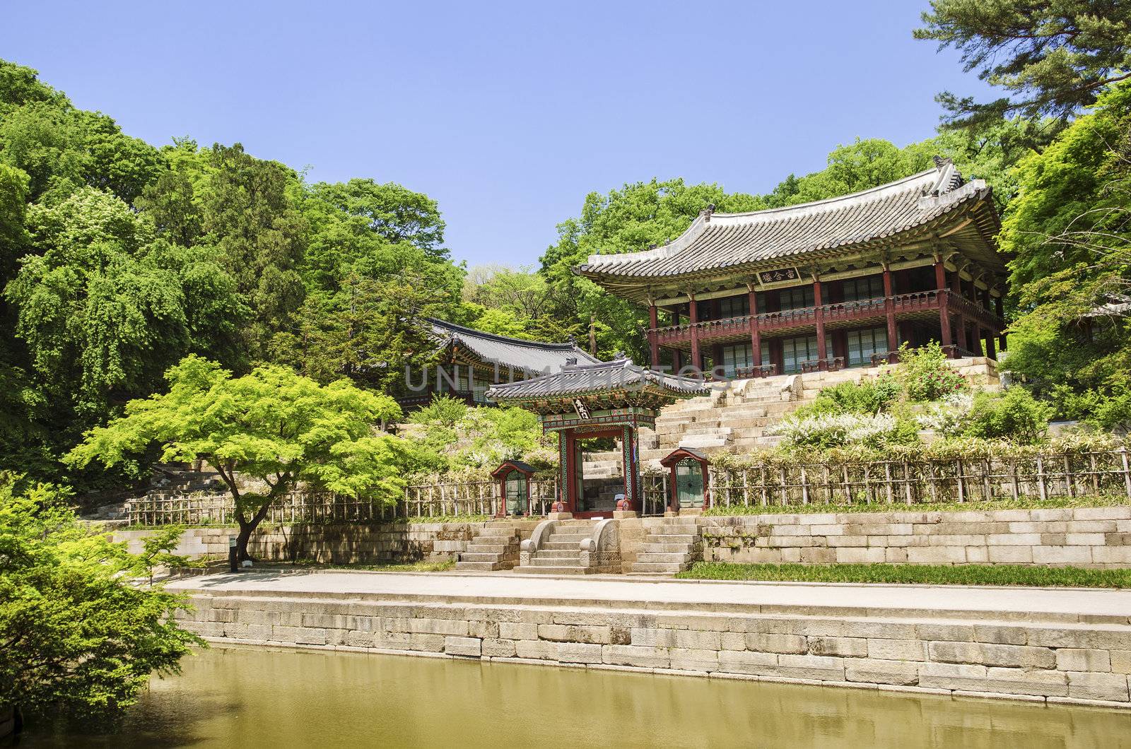 building in palace garden seoul south korea