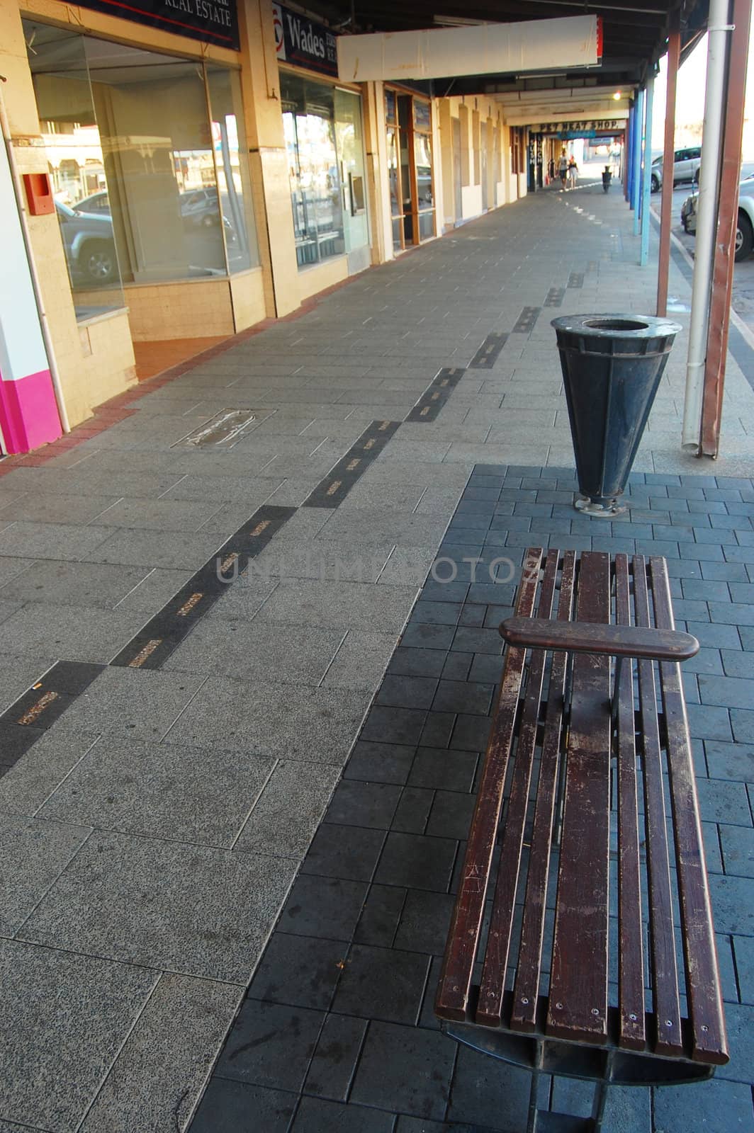 Street bench in the center, Kalgoorlie, Western Australia