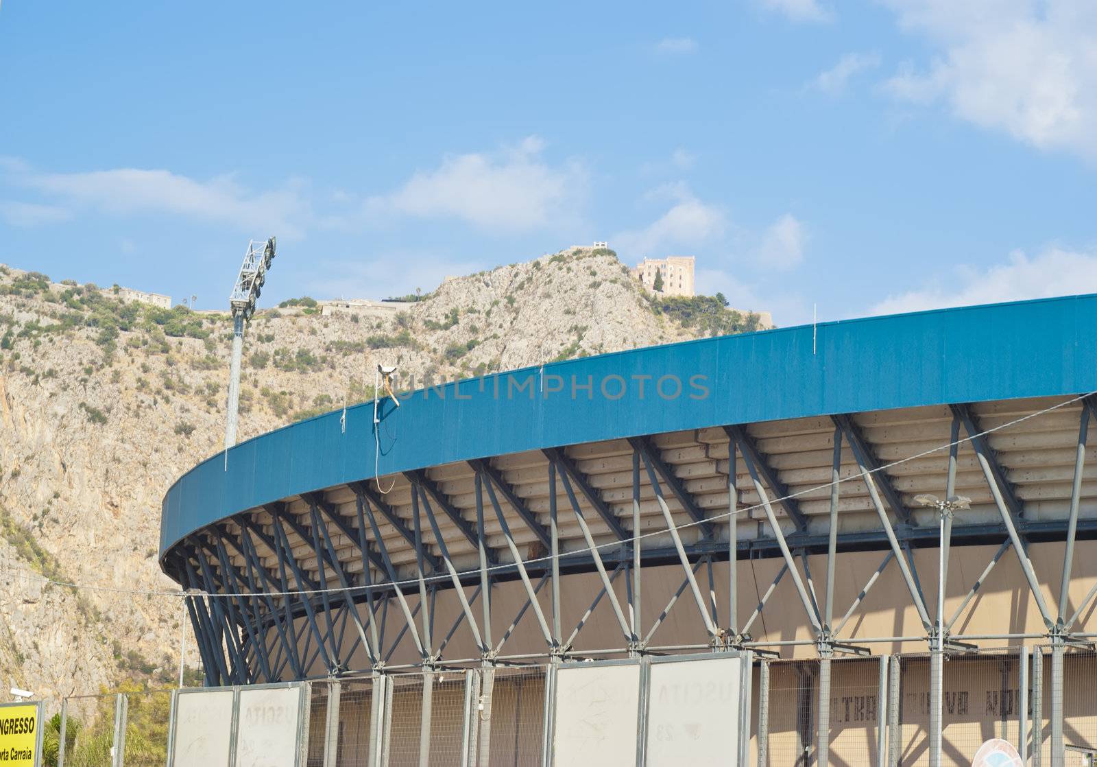 PALERMO - ITALY , JULY 25: Stadio Renzo Barbera (previously and still commonly known as Stadio La Favorita) is a football stadium in Palermo.The stadium is owned by the town of Palermo and is used, to the home matches of the football team of Palermo Calcio. July 25, 2012 in Palermo, Italy