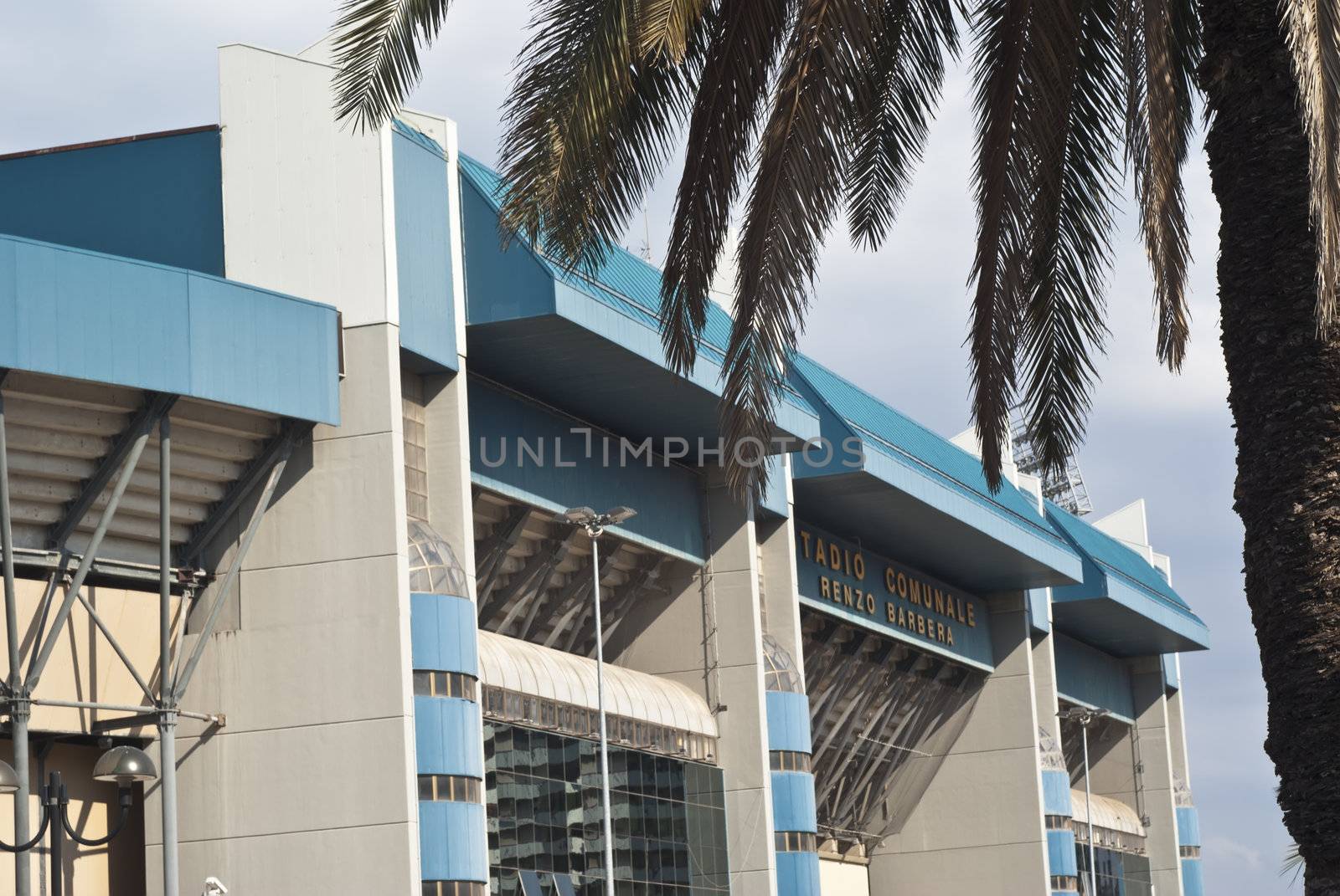 PALERMO - ITALY , JULY 25: Stadio Renzo Barbera (previously and still commonly known as Stadio La Favorita) is a football stadium in Palermo.The stadium is owned by the town of Palermo and is used, to the home matches of the football team of Palermo Calcio. July 25, 2012 in Palermo, Italy