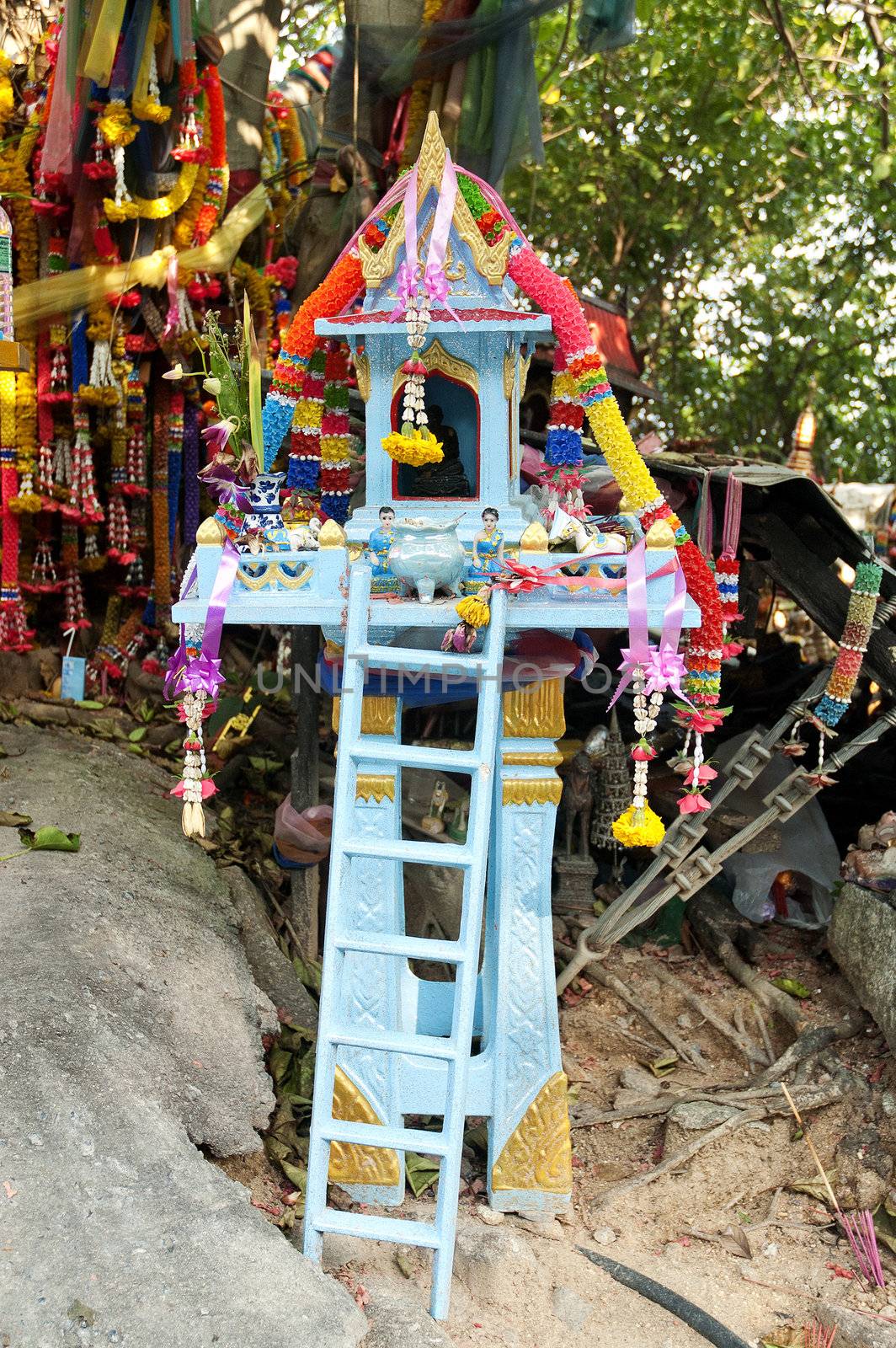 buddhist shrine in phuket thailand by jackmalipan