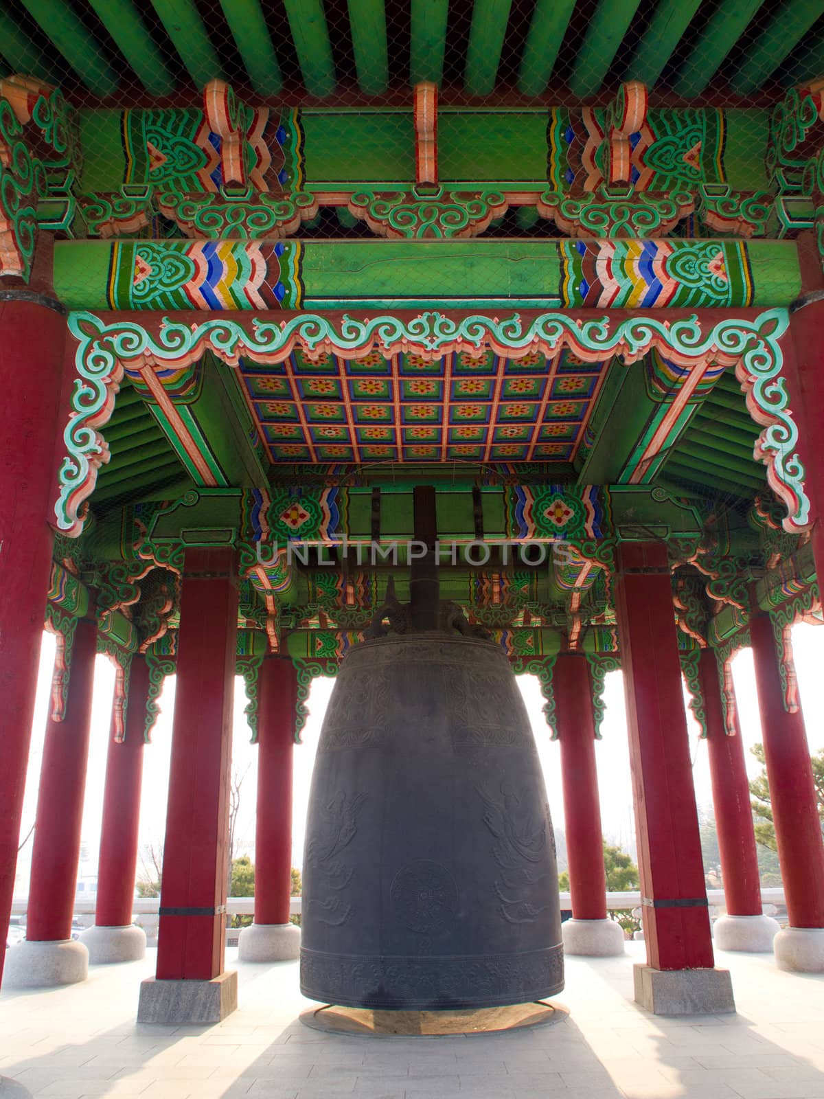 Bell of peace at Demilitarized zone on the border of South Korea