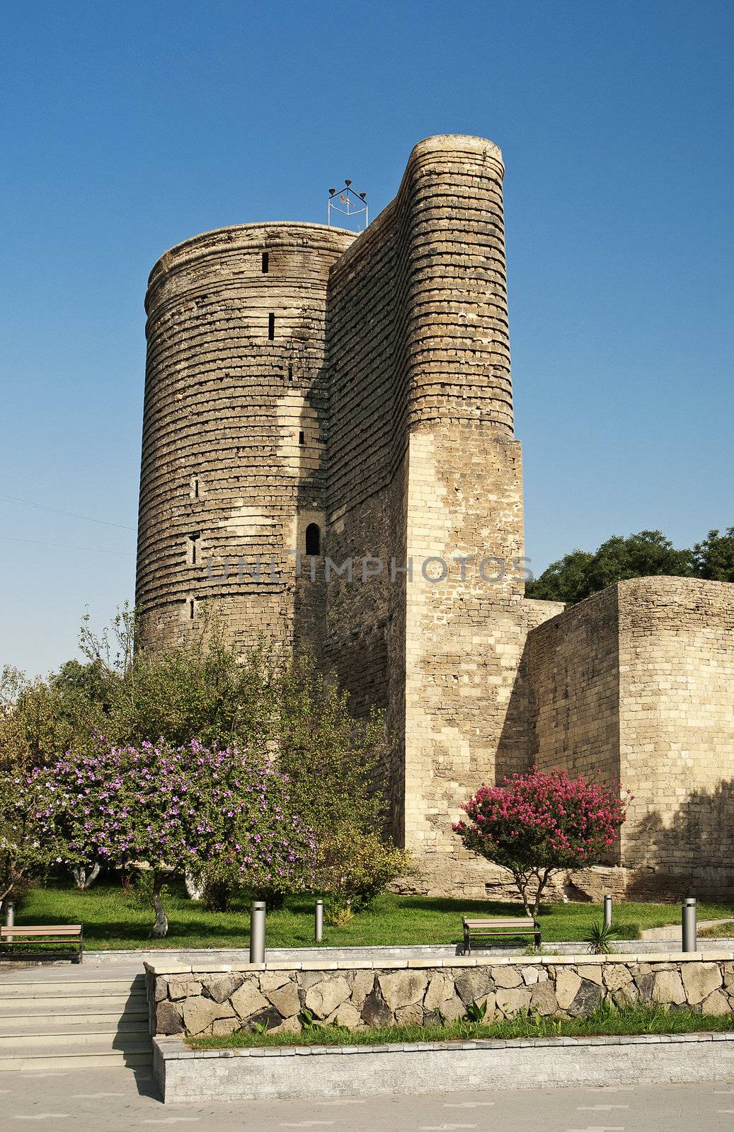 maidens tower in baku azerbaijan by jackmalipan