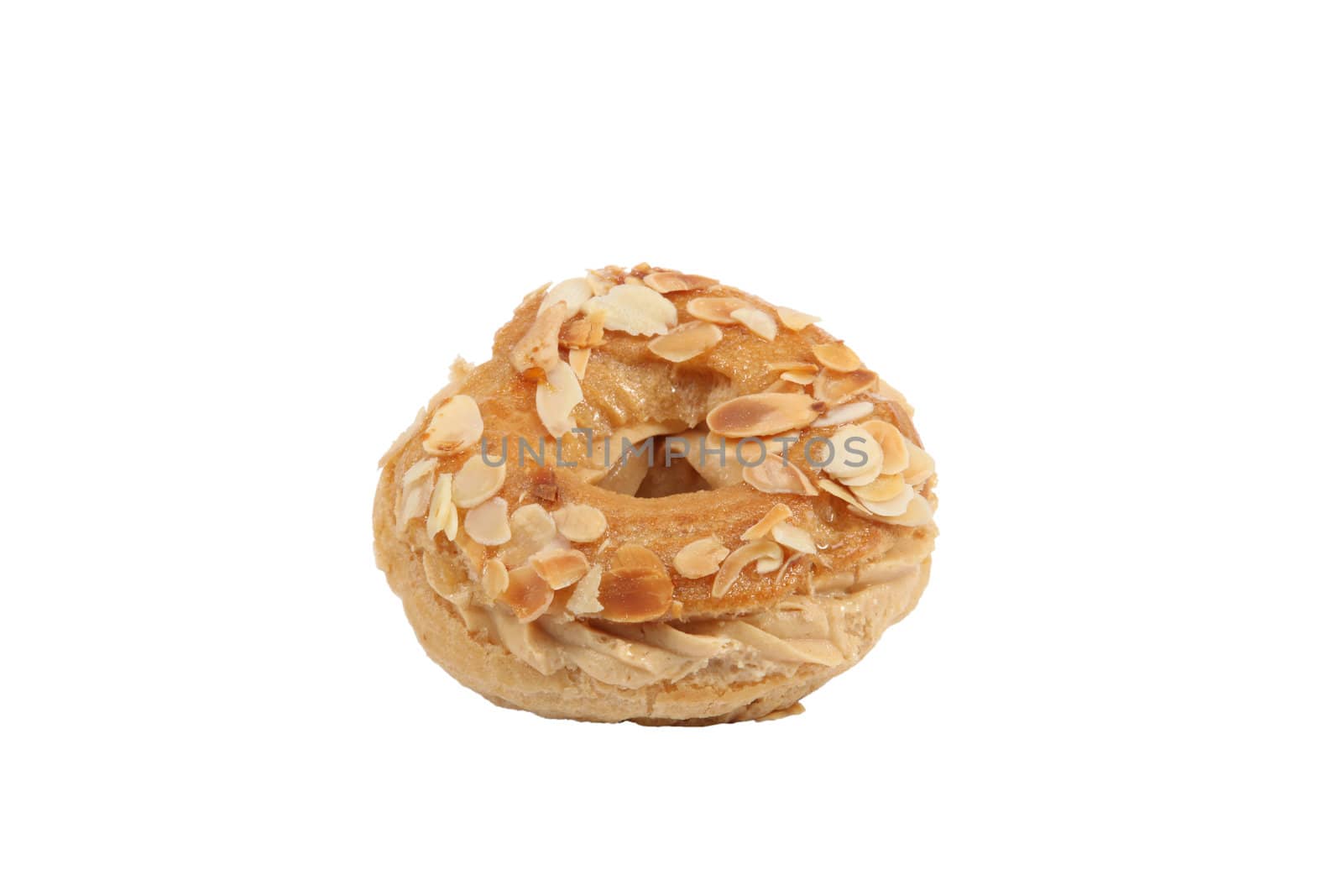 Almond covered chou pastry