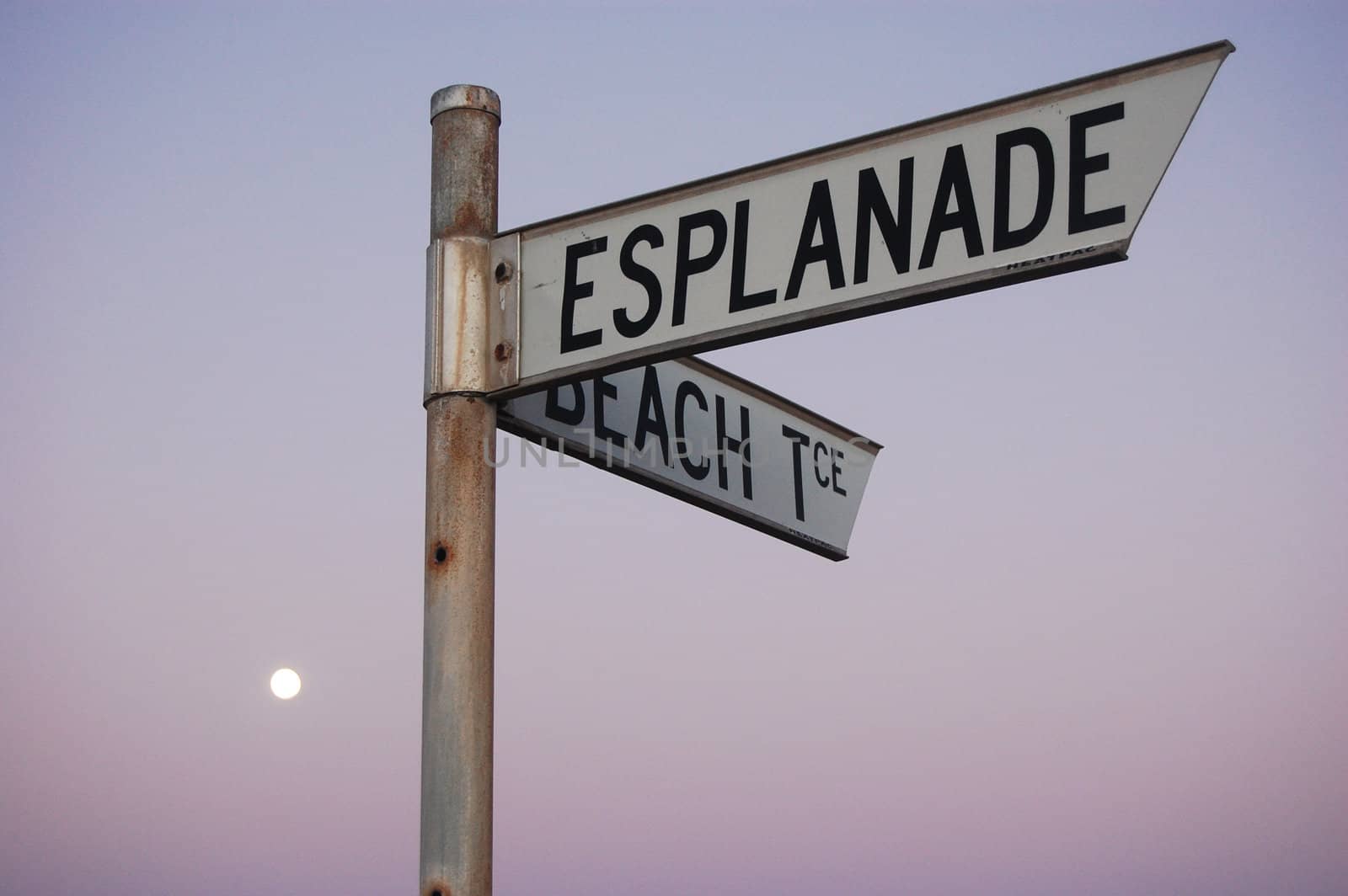 Road sign in small town, South Australia