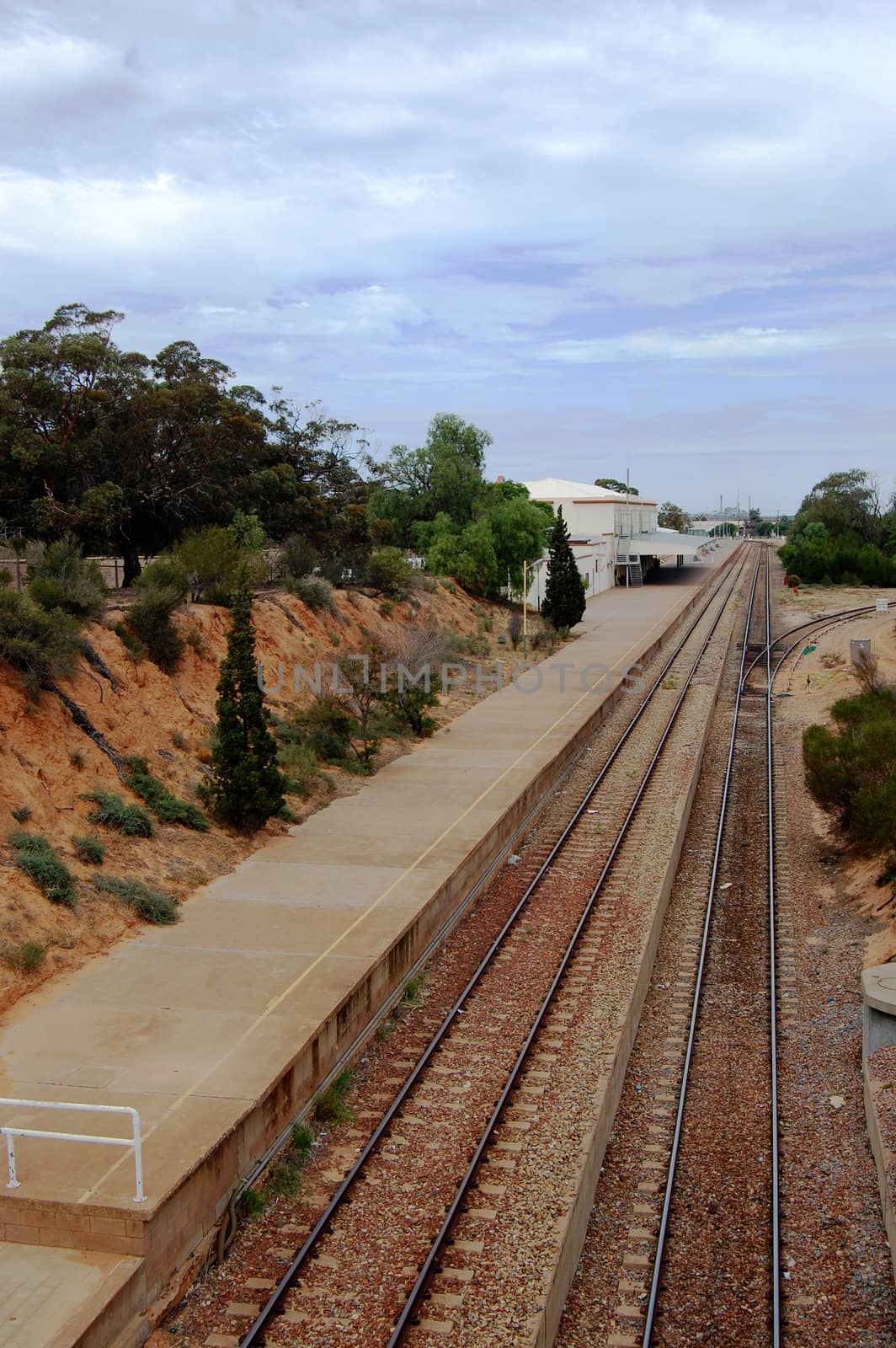 Railway platform in Port Ogasta, South Australia