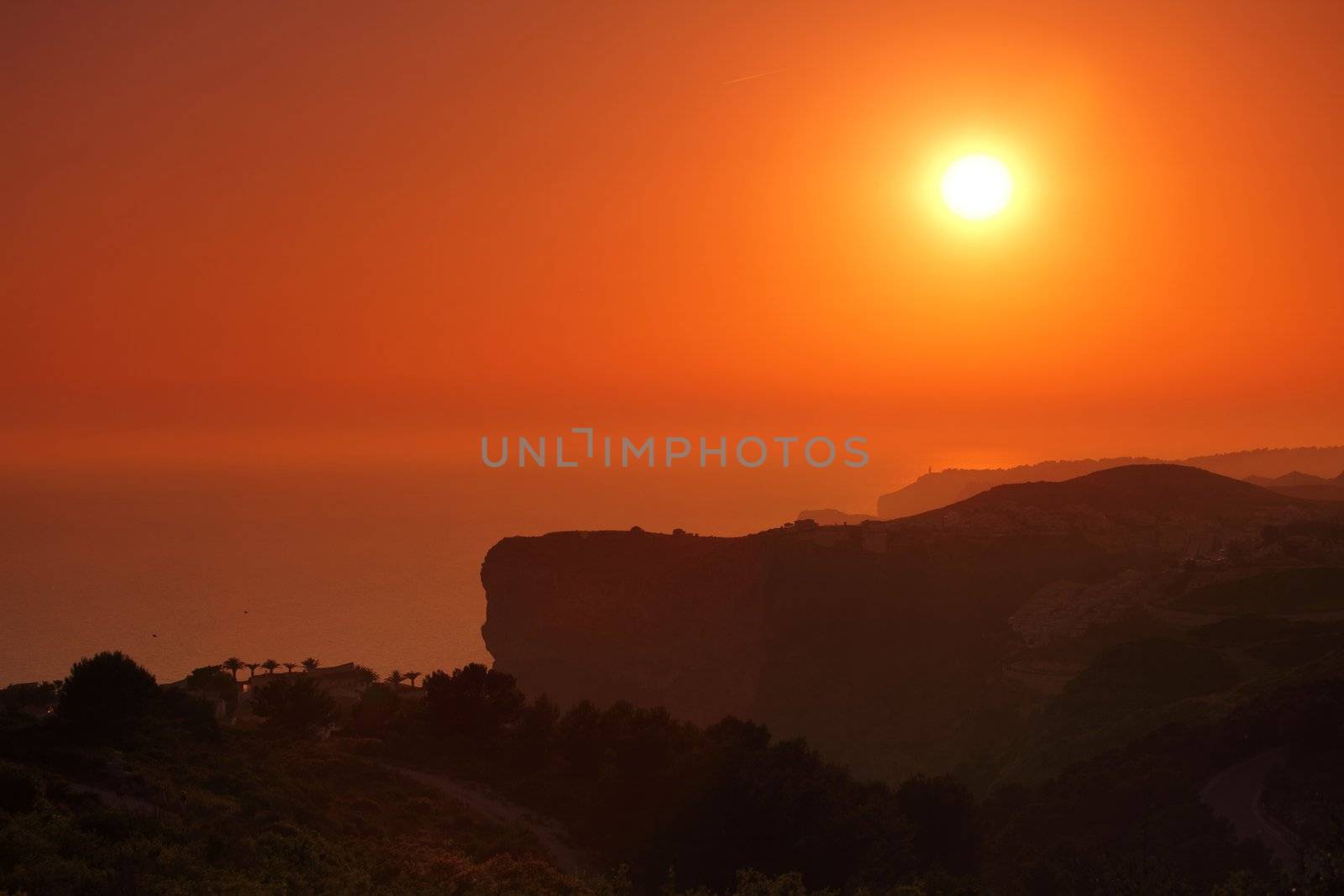 Summer landscape in mountains with the sun by Yellowj