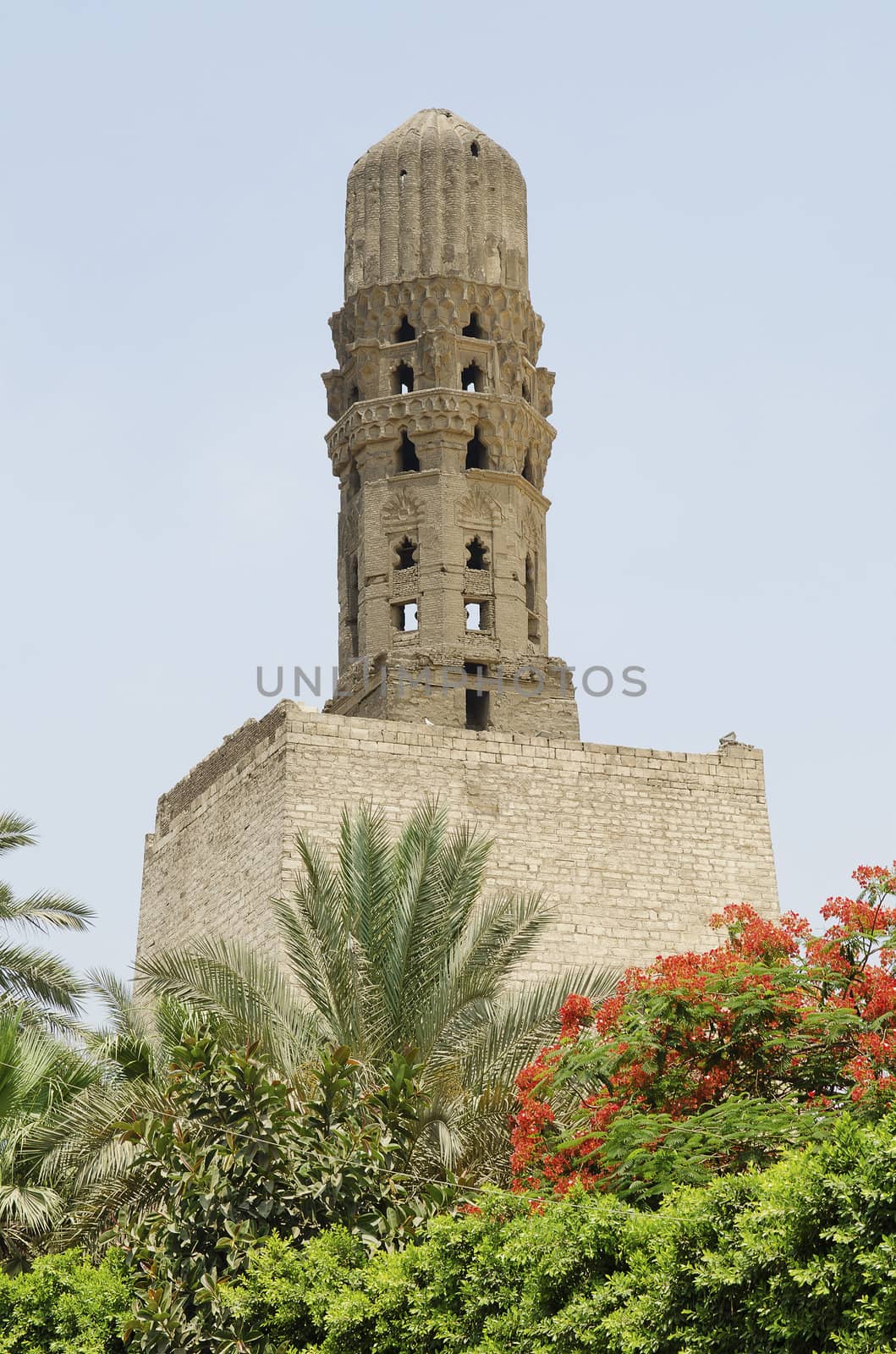 minaret at bab al-futuh in cairo egypt by jackmalipan