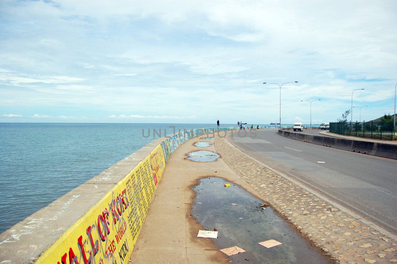 Street nearby city center in Port Moresby, Papua New Guinea