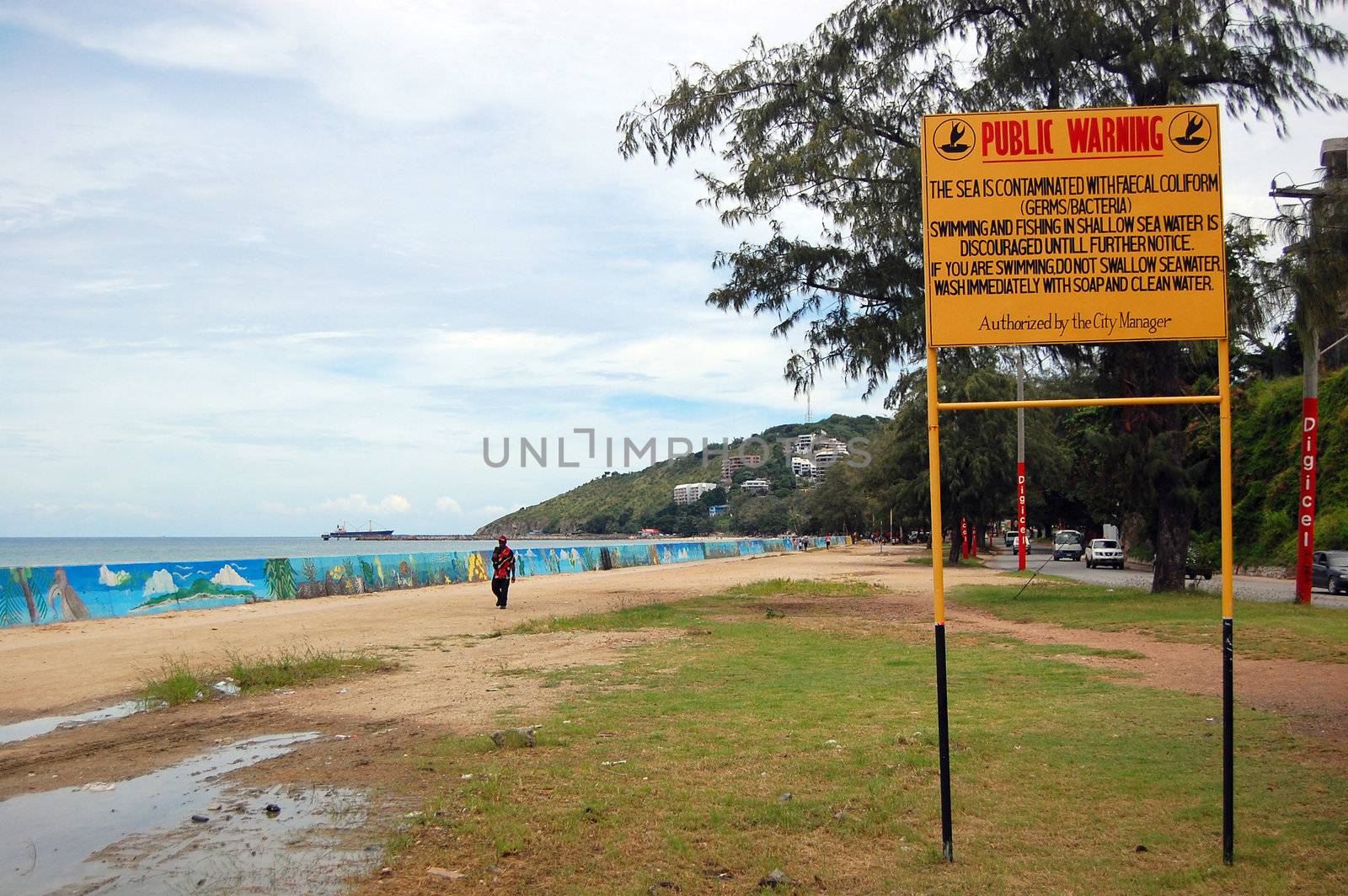 Public notice in the street, Port Moresby, Papua New Guinea