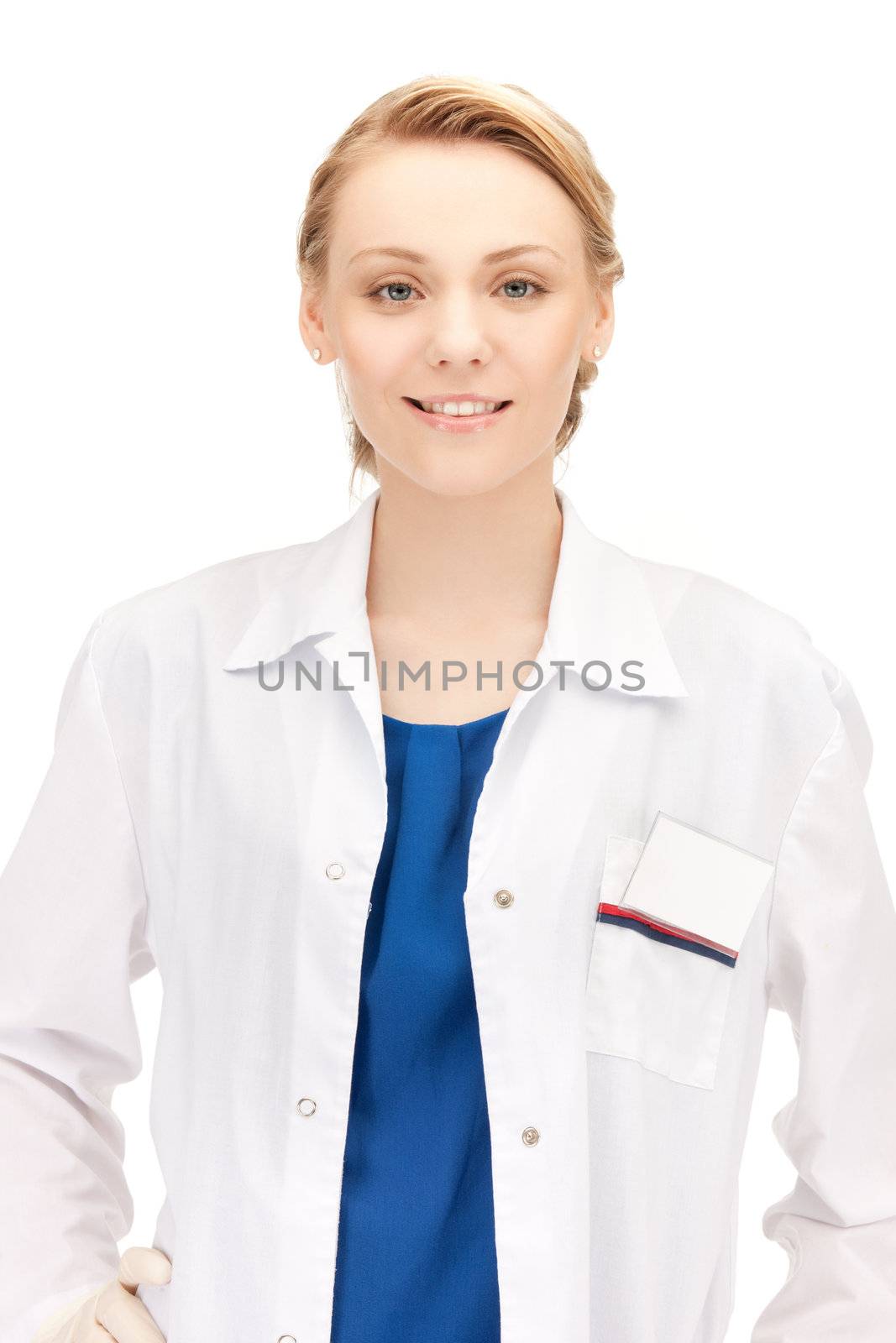 bright picture of an attractive female doctor
