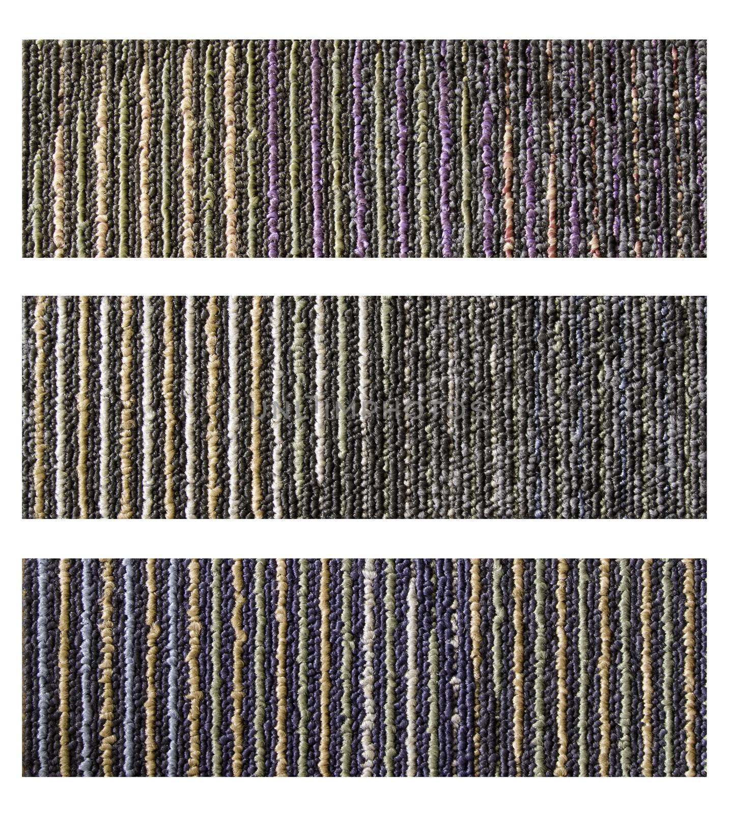 Samples of collection carpet on a white  by siraanamwong