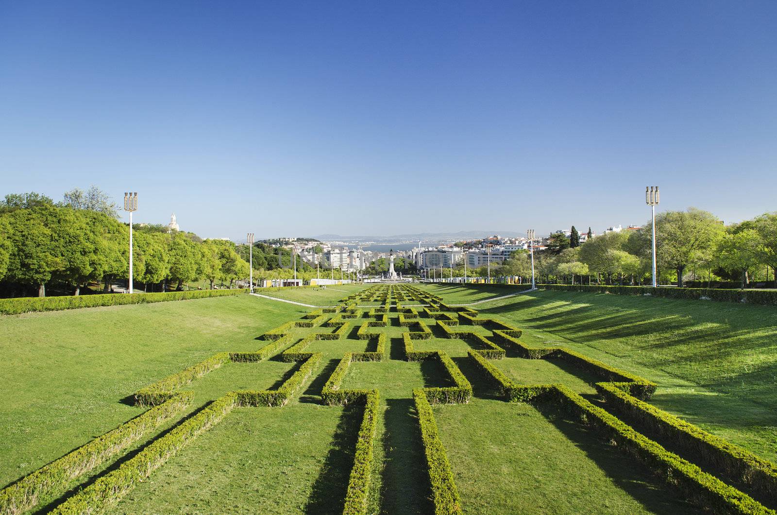 eduardo 7th park gardens in lisbon portugal