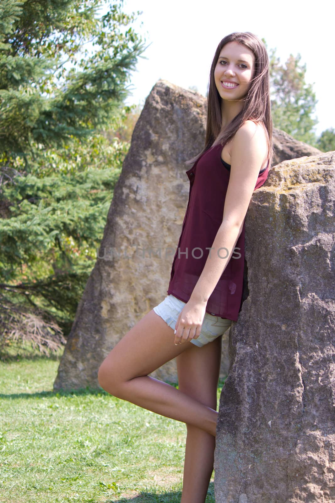 Pretty girl in the park.