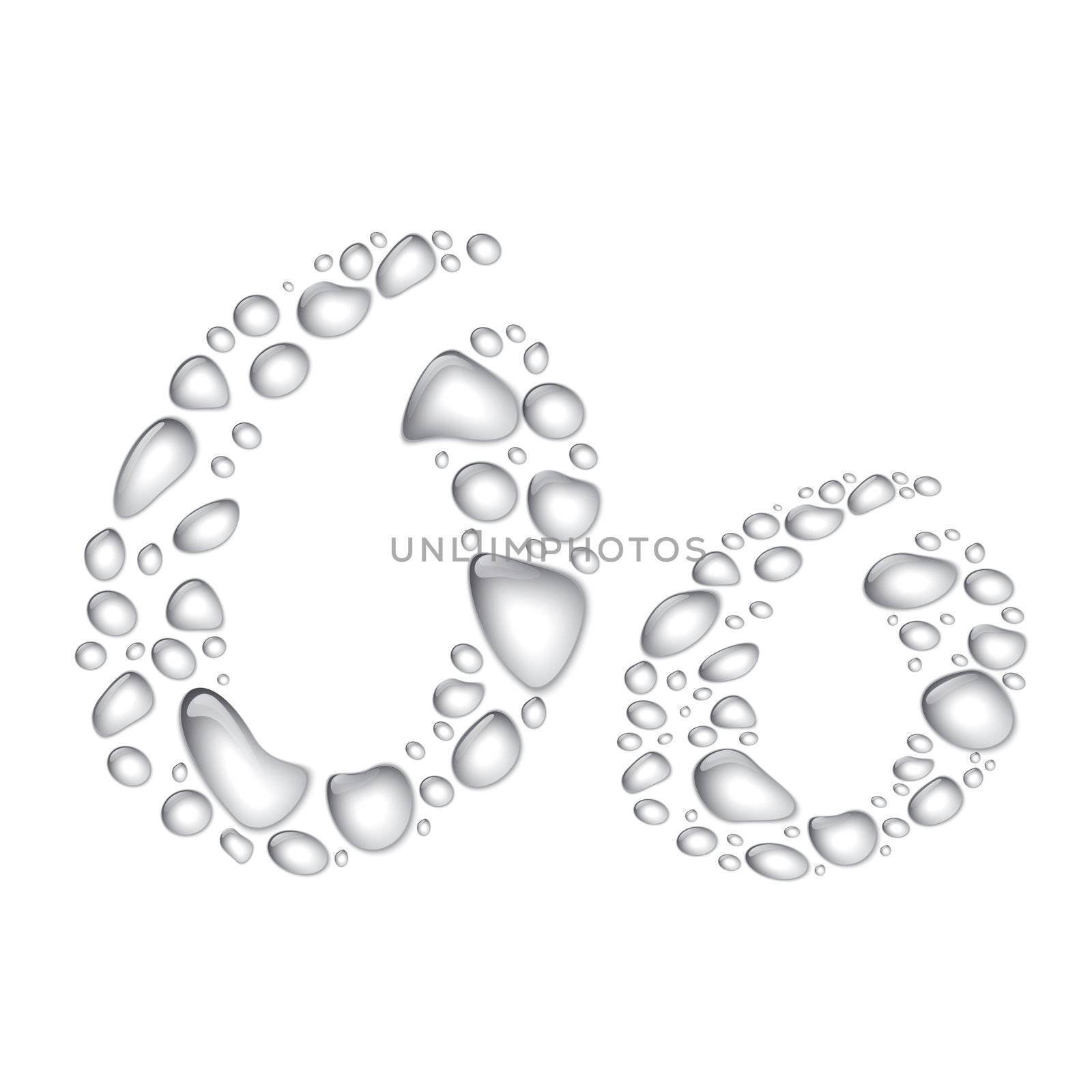 Water drops Alphabet Oo by wertaw