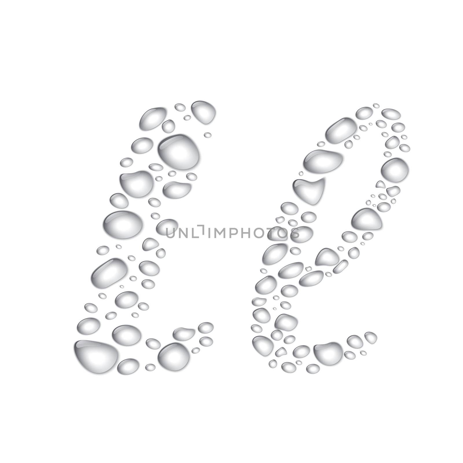 Water drops Alphabet Ll by wertaw