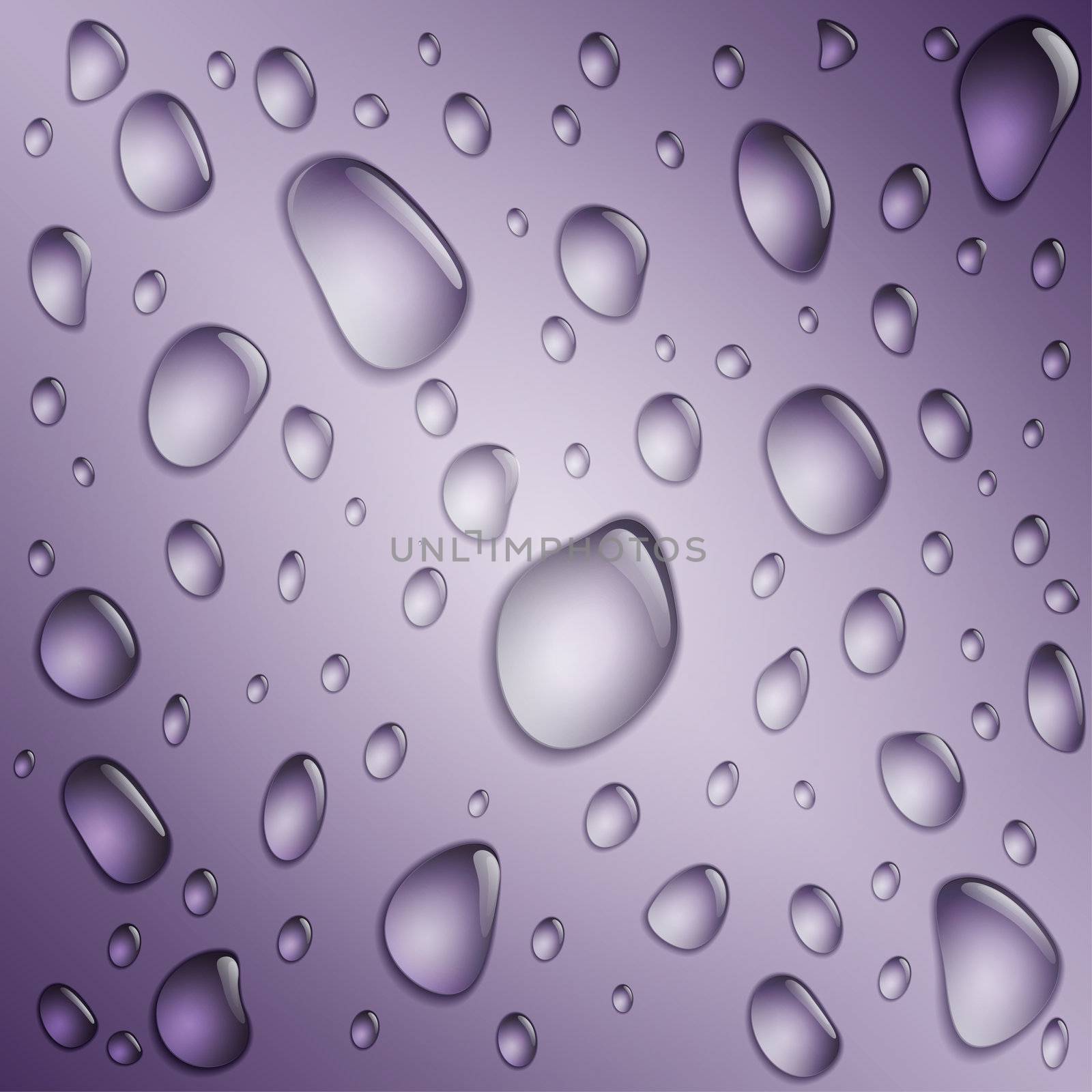 Vector purple water drop background