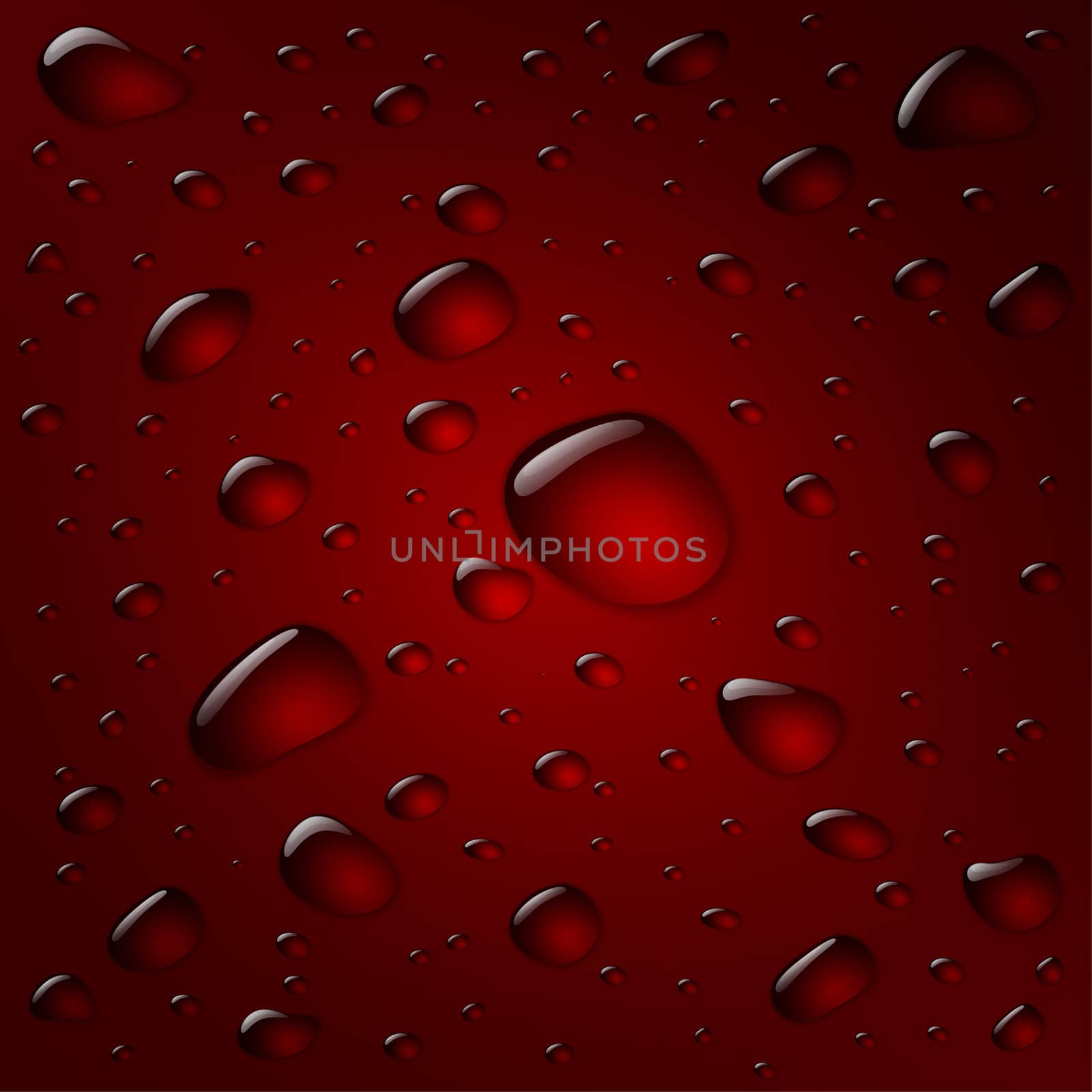 red water drop background