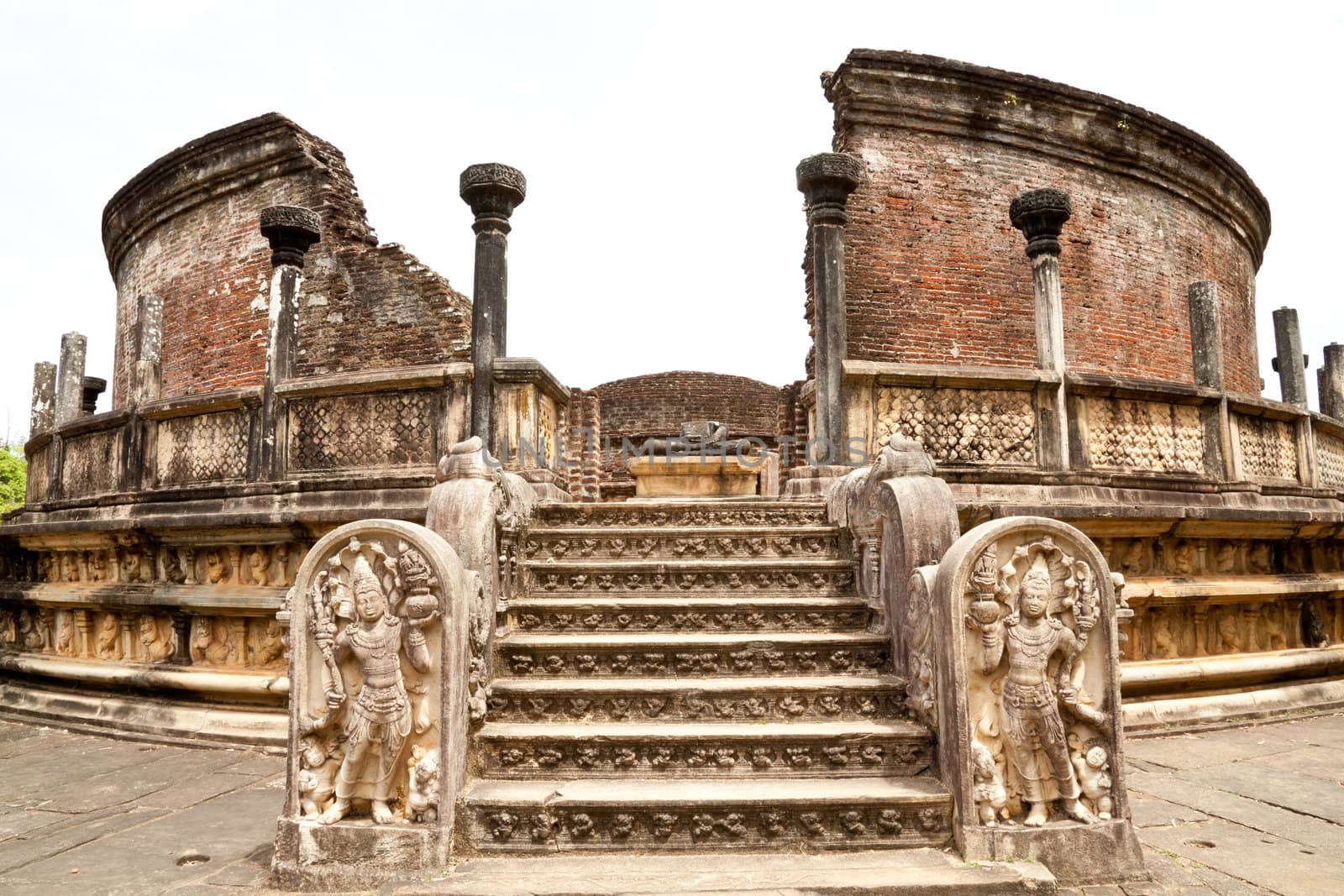 vatadage, circular relic house, polonnaruwa, srilanka