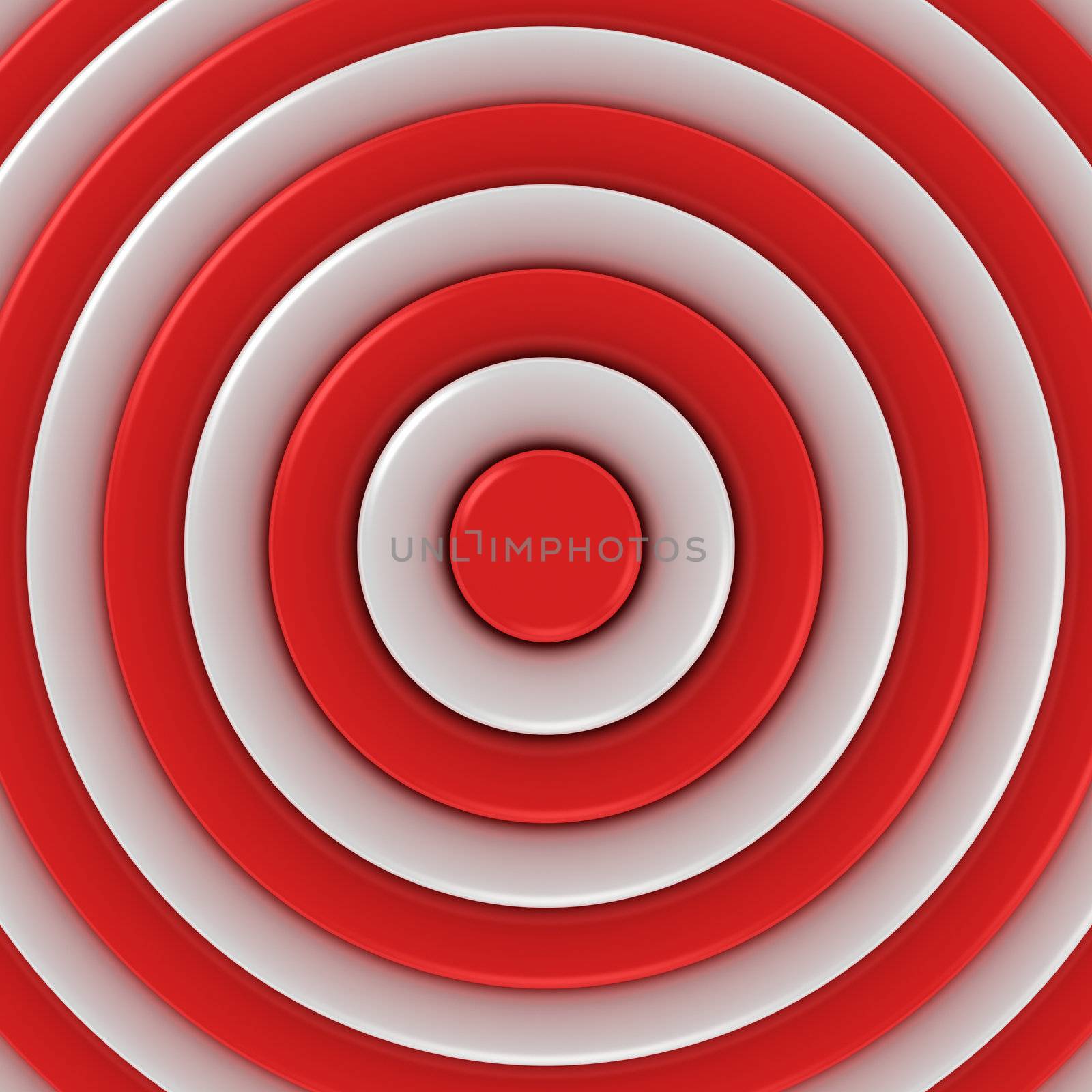 Red and white concentric abstraction