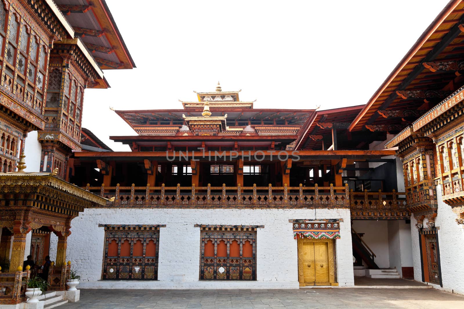 interior part of punakha dzong, punakha, bhutan