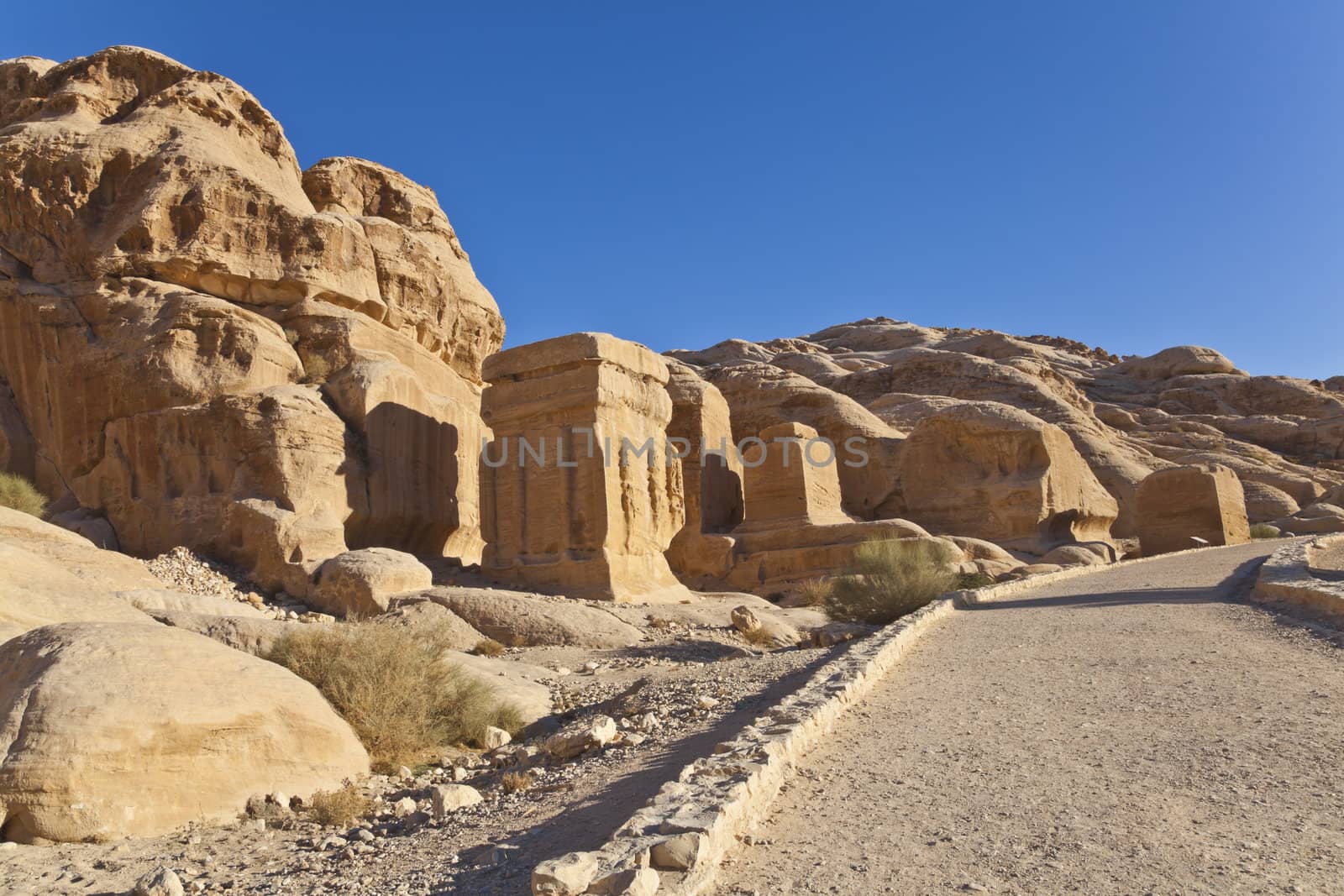 the djinn blocks, the first monuments on the road to petra, jordan