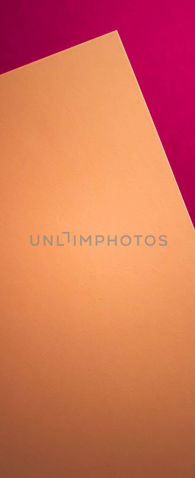 Blank A4 paper, brown on pink background as office stationery flatlay, luxury branding flat lay and brand identity design for mockup by Anneleven