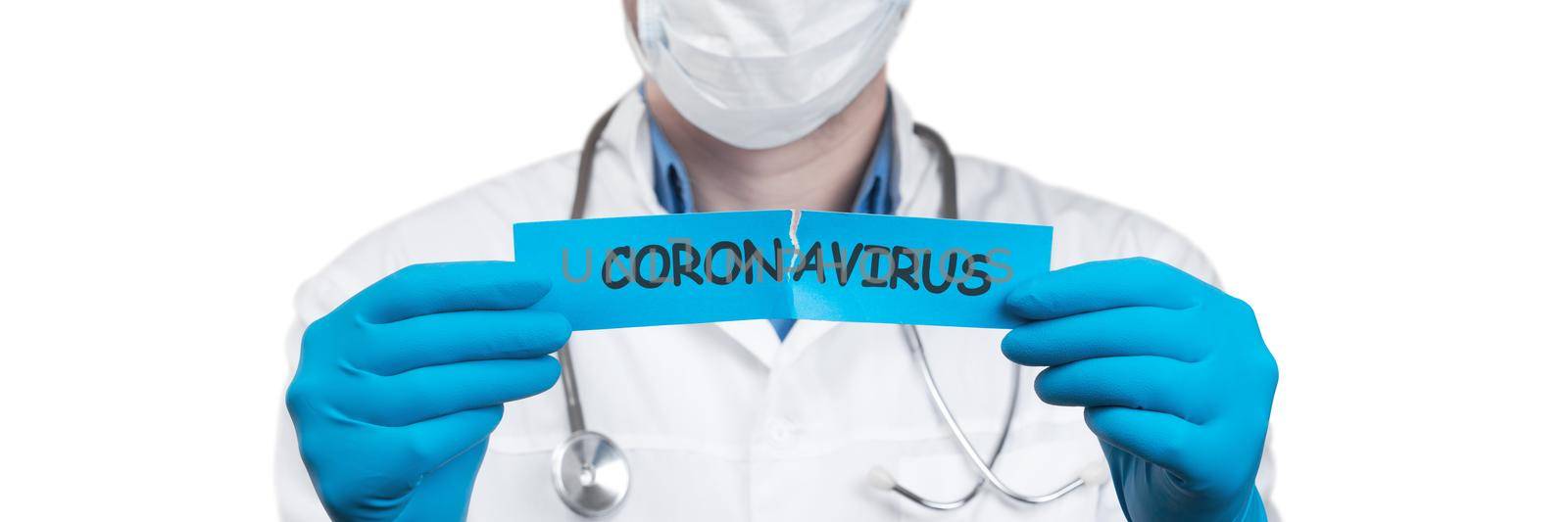 Young doctor against new Coronavirus 2019-nCoV by Taut