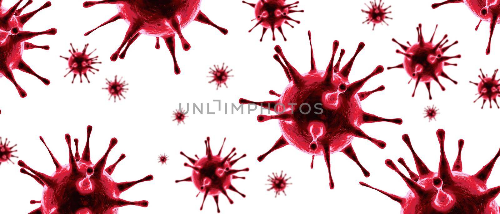 New covid-19 conoravirus outbreak. 3D illustration by Taut