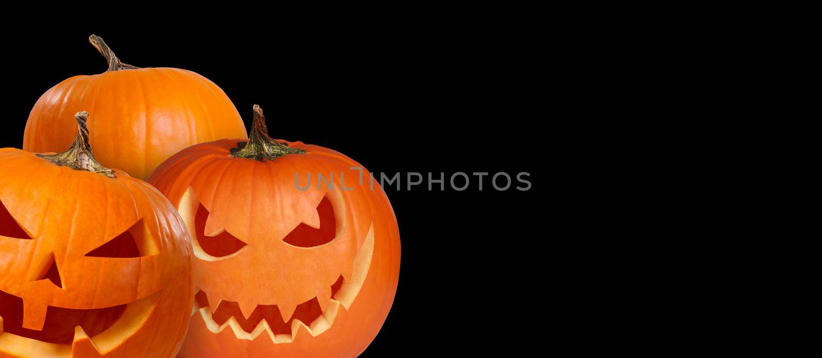 Halloween pumpkin head. Halloween decoration and background.