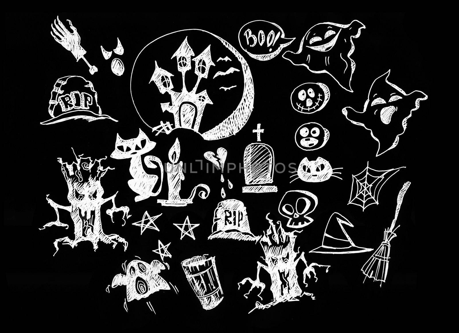 Scary and funny collection of Halloween illustrations by Taut