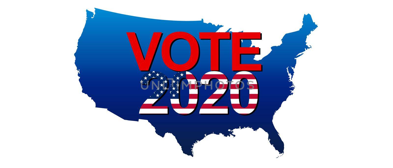 Vote presidential election 2020 in United States of America. by Taut