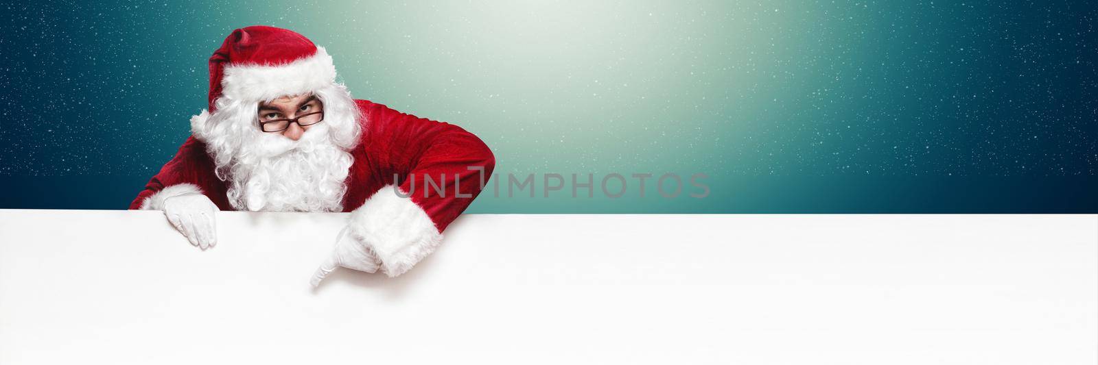 Merry christmas greeting card, Santa Claus design concept.
