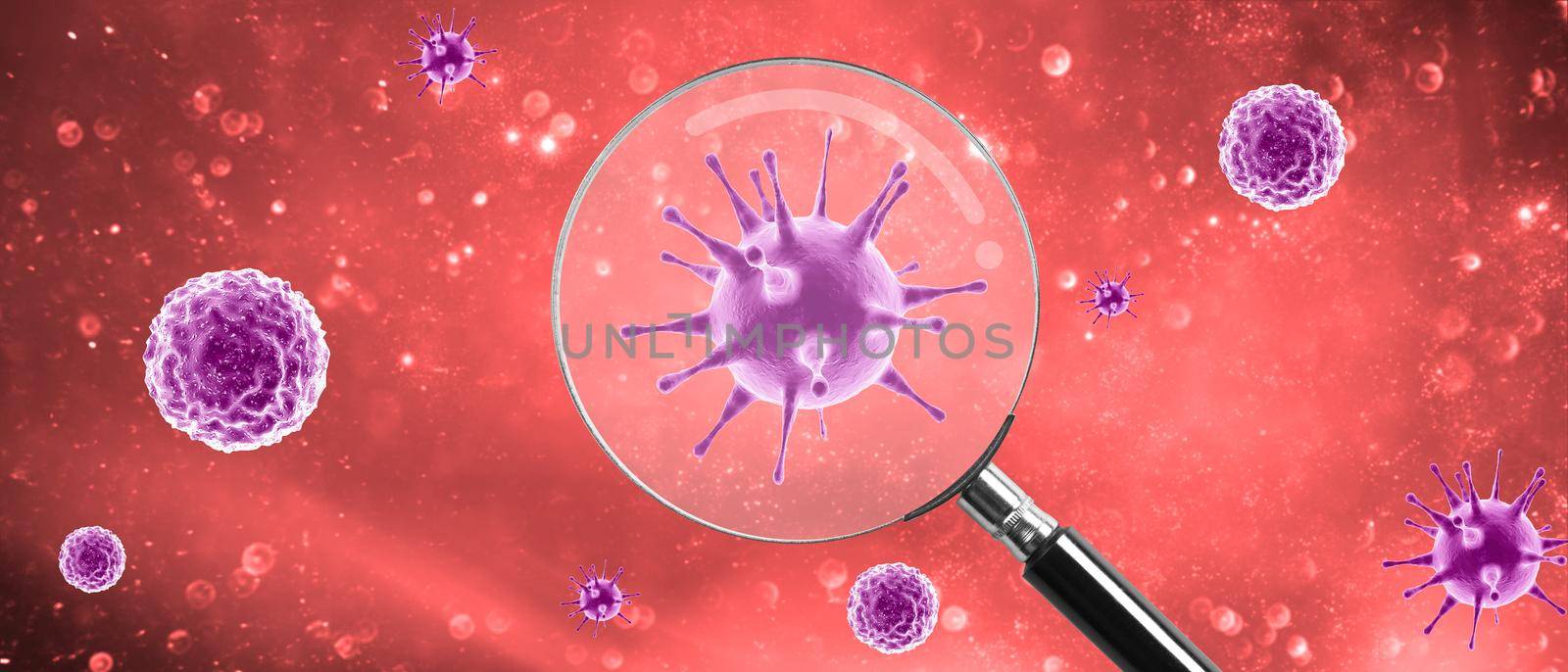 Stop coronavirus and quarantine concept. 3D medical illustration