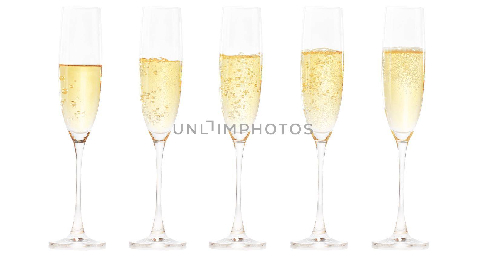 Glasses of champagne with splash, celebration theme concept
