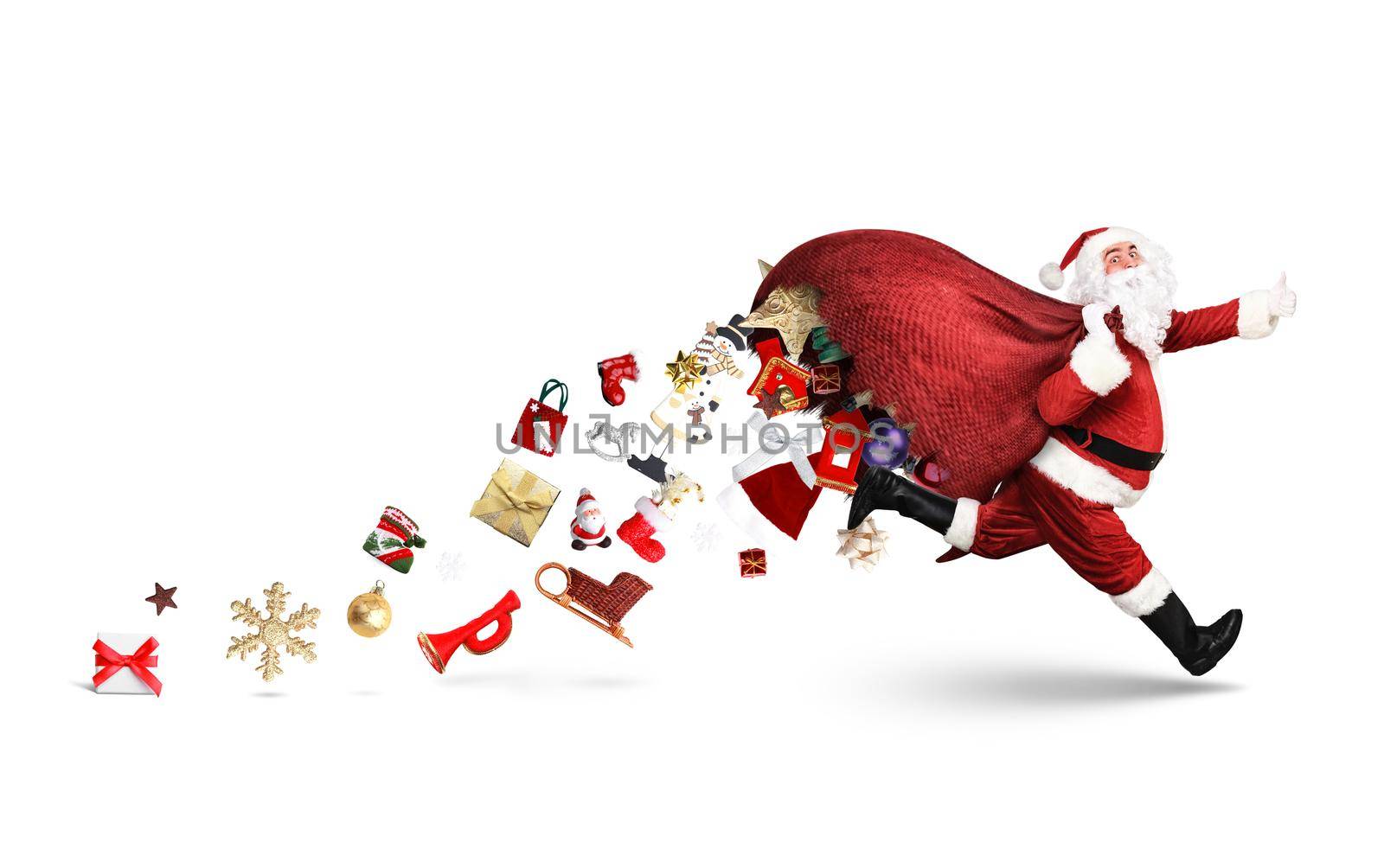 Merry christmas greeting card, Santa Claus design concept.