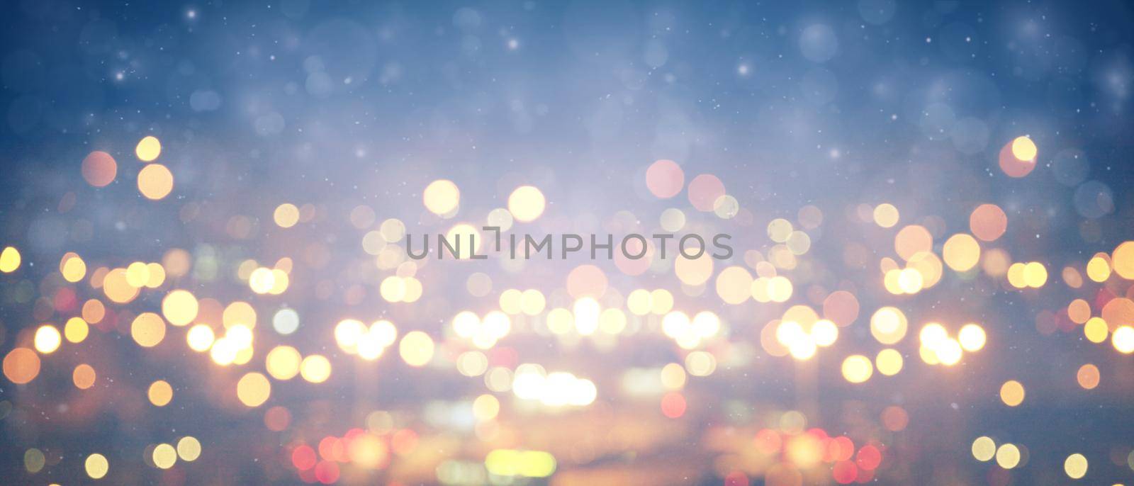 Abstract Christmas twinkled bright bokeh defocused background