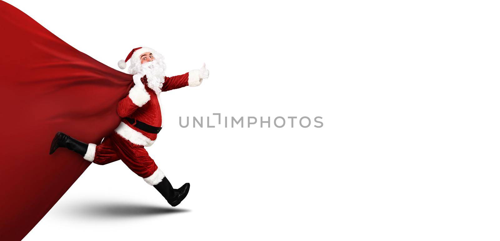 Merry christmas greeting card, Santa Claus design concept.