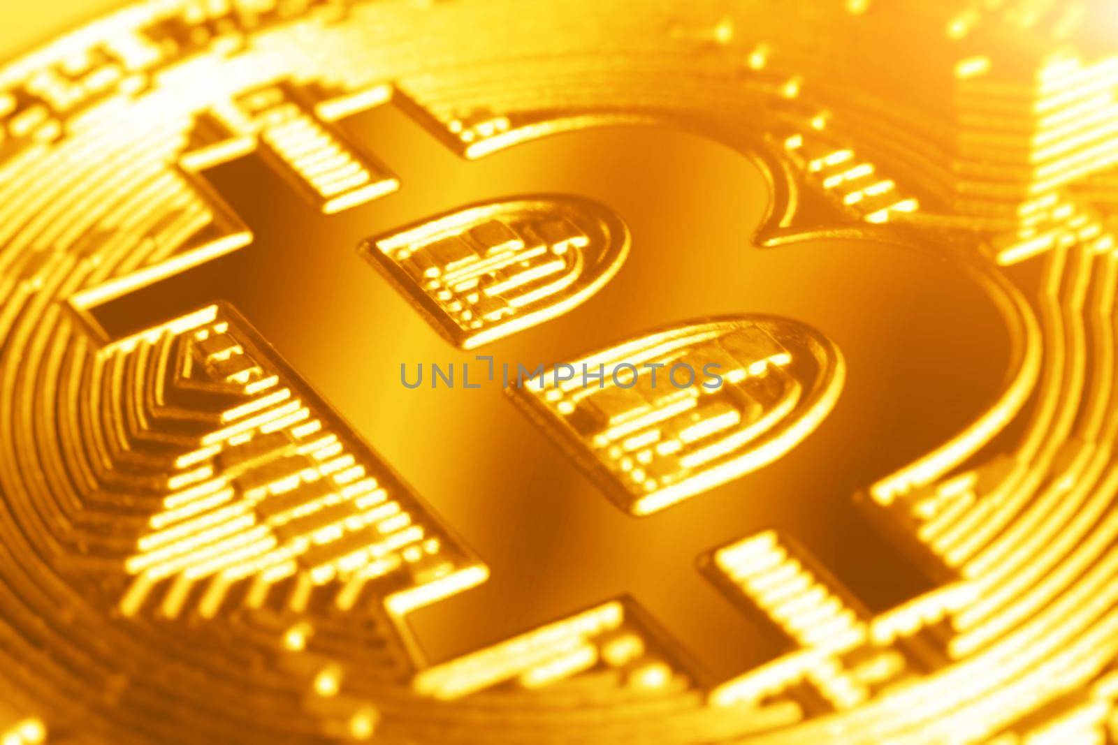 Cryptocurrency concept. Trends in bitcoin exchange rates. Rise and fall of bitcoin.