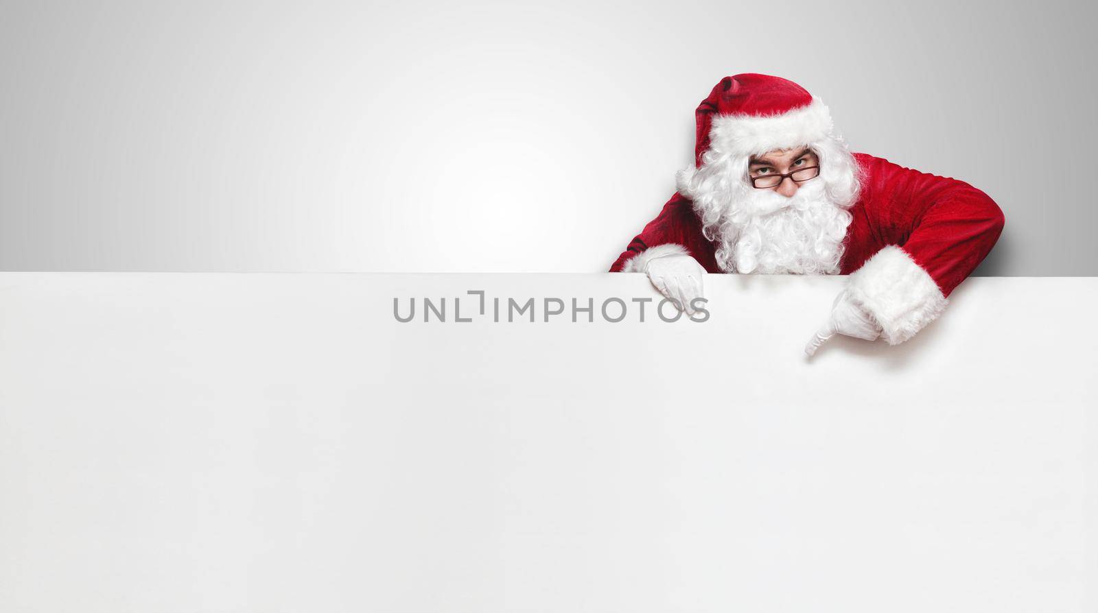 Merry christmas greeting card, Santa Claus design concept.