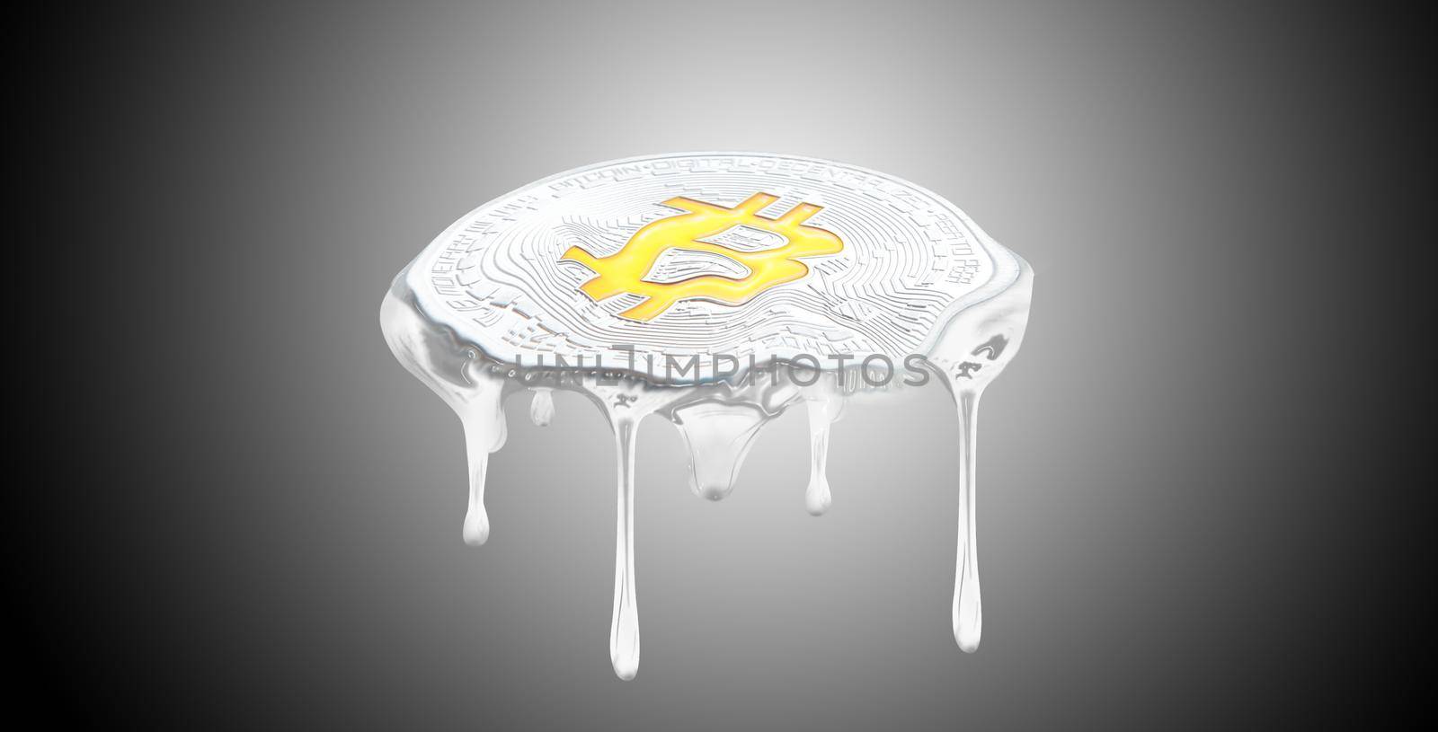 Cryptocurrency concept. Trends in bitcoin exchange rates. Rise and fall of bitcoin.