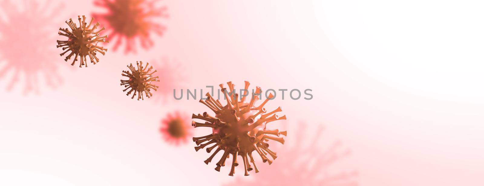 Stop coronavirus and quarantine concept. 3D medical illustration