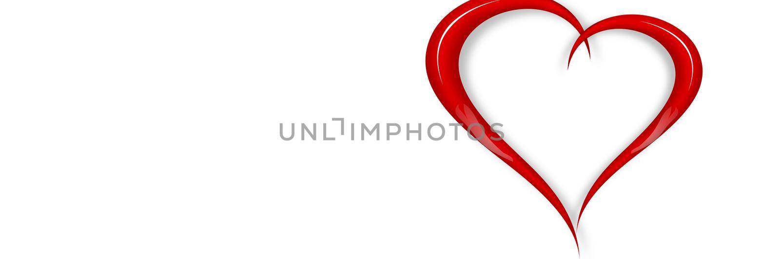 Happy valentine. Heart shaped symbol of love. 3d illustration by Taut