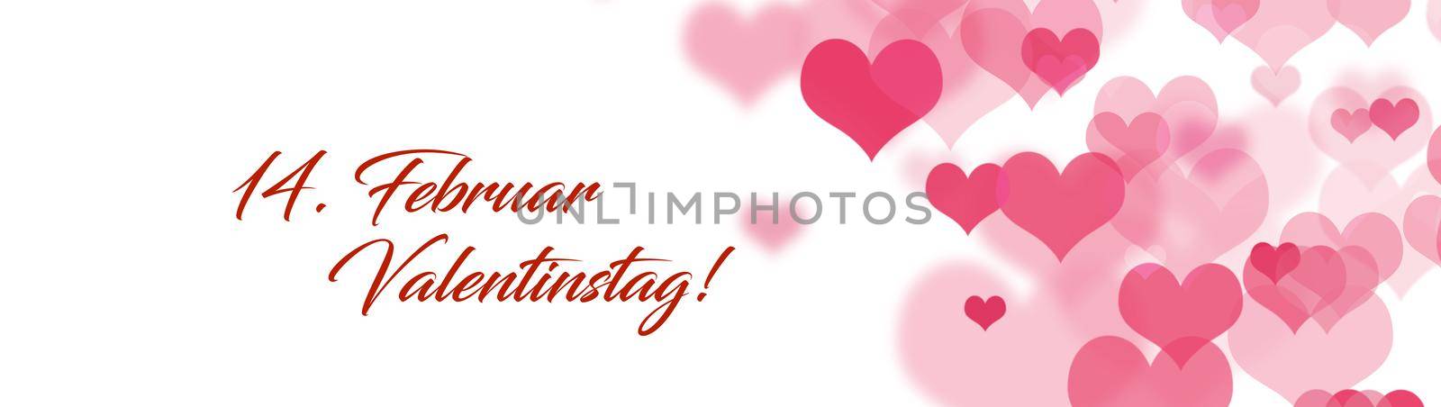 Valentine's Day background. Concept of human emotions, love, relations and romantic holidays. 3d illustration