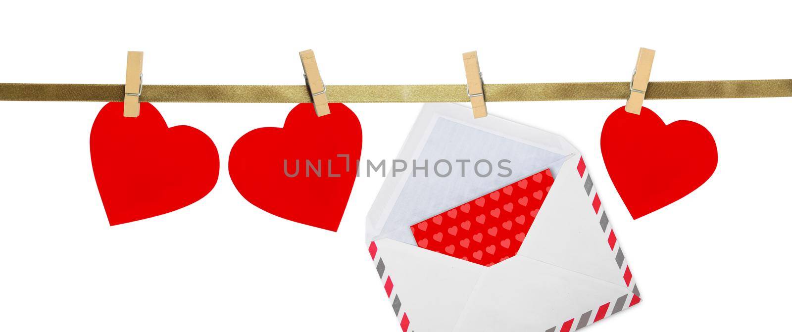 St. Valentine's Day concept. Holiday decoration. Heart and a love letter. by Taut